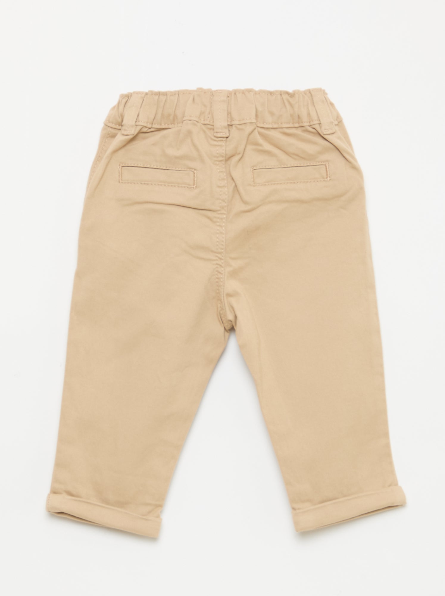 Chino droit en coton stretch - Beige (EWL38_1)