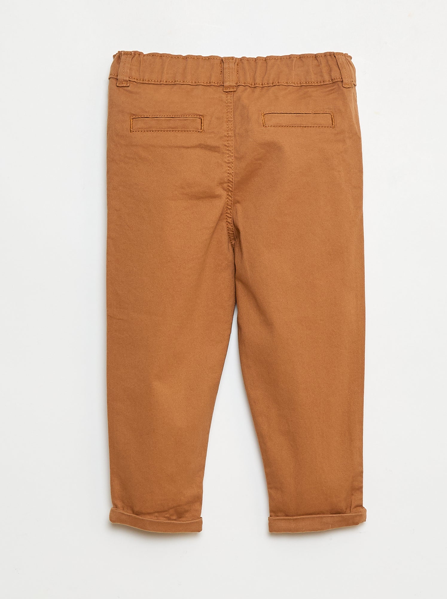 Chino droit en coton stretch - Beige (EWL38_3)