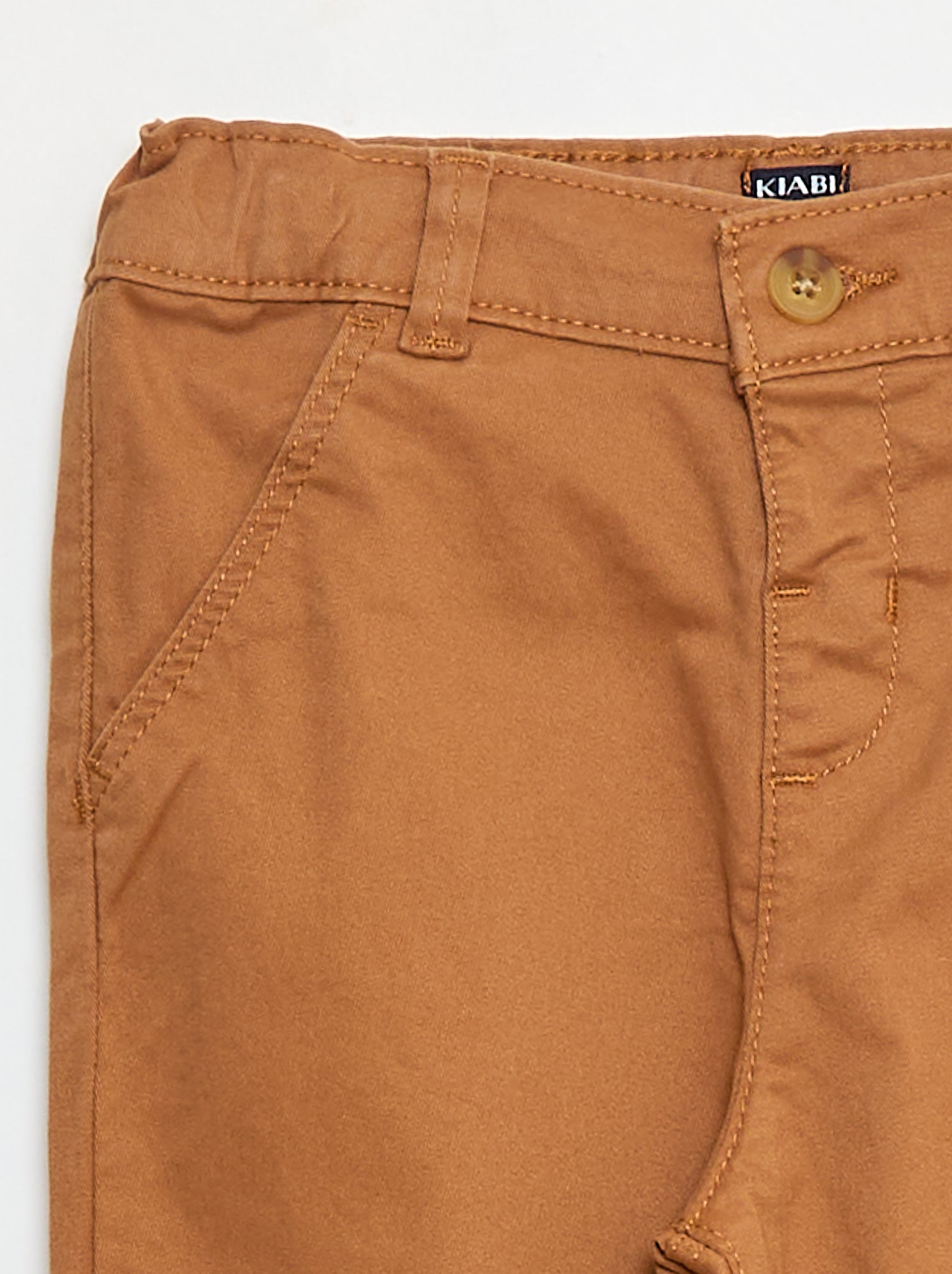 Chino droit en coton stretch - Beige (EWL38_3)
