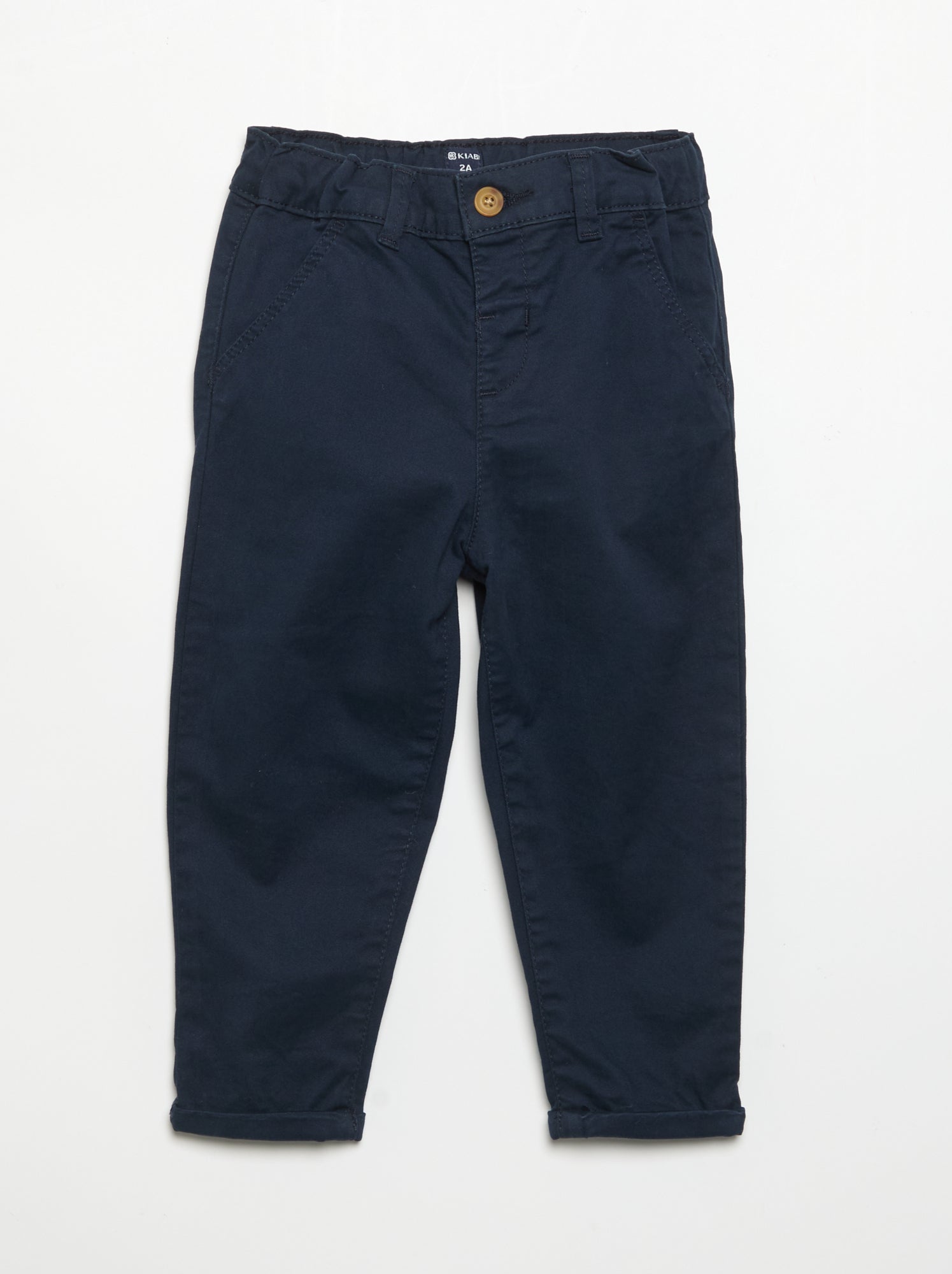 Chino droit en coton stretch - Bleu (EWL38_2)