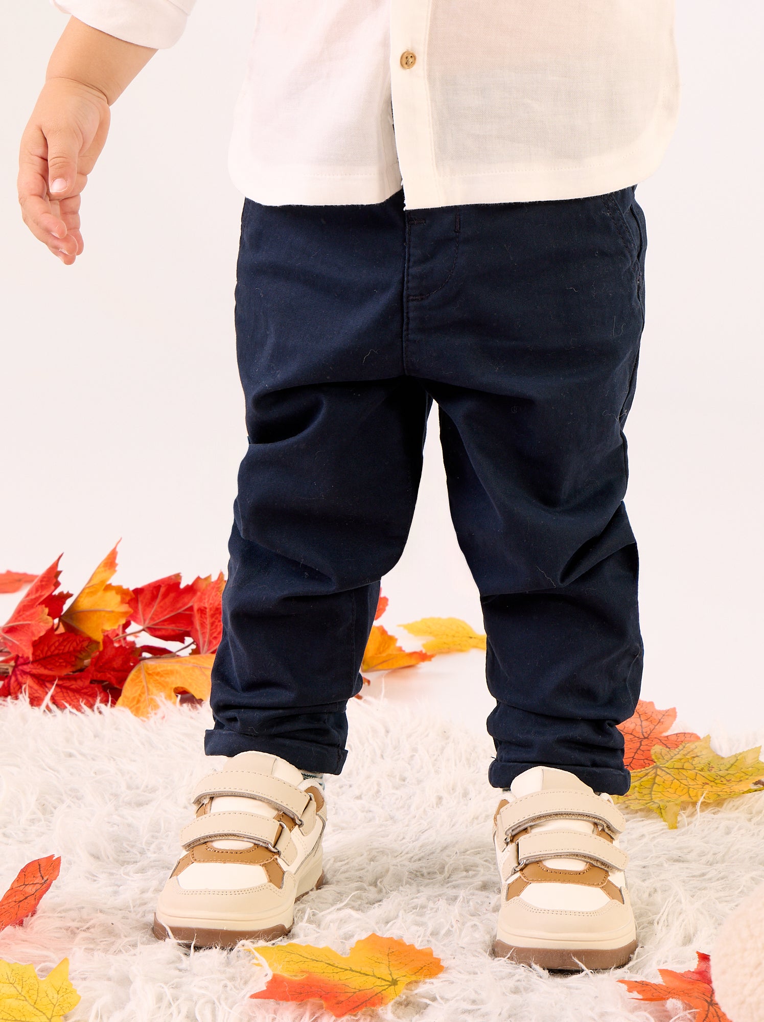 Chino droit en coton stretch - Bleu (EWL38_2)