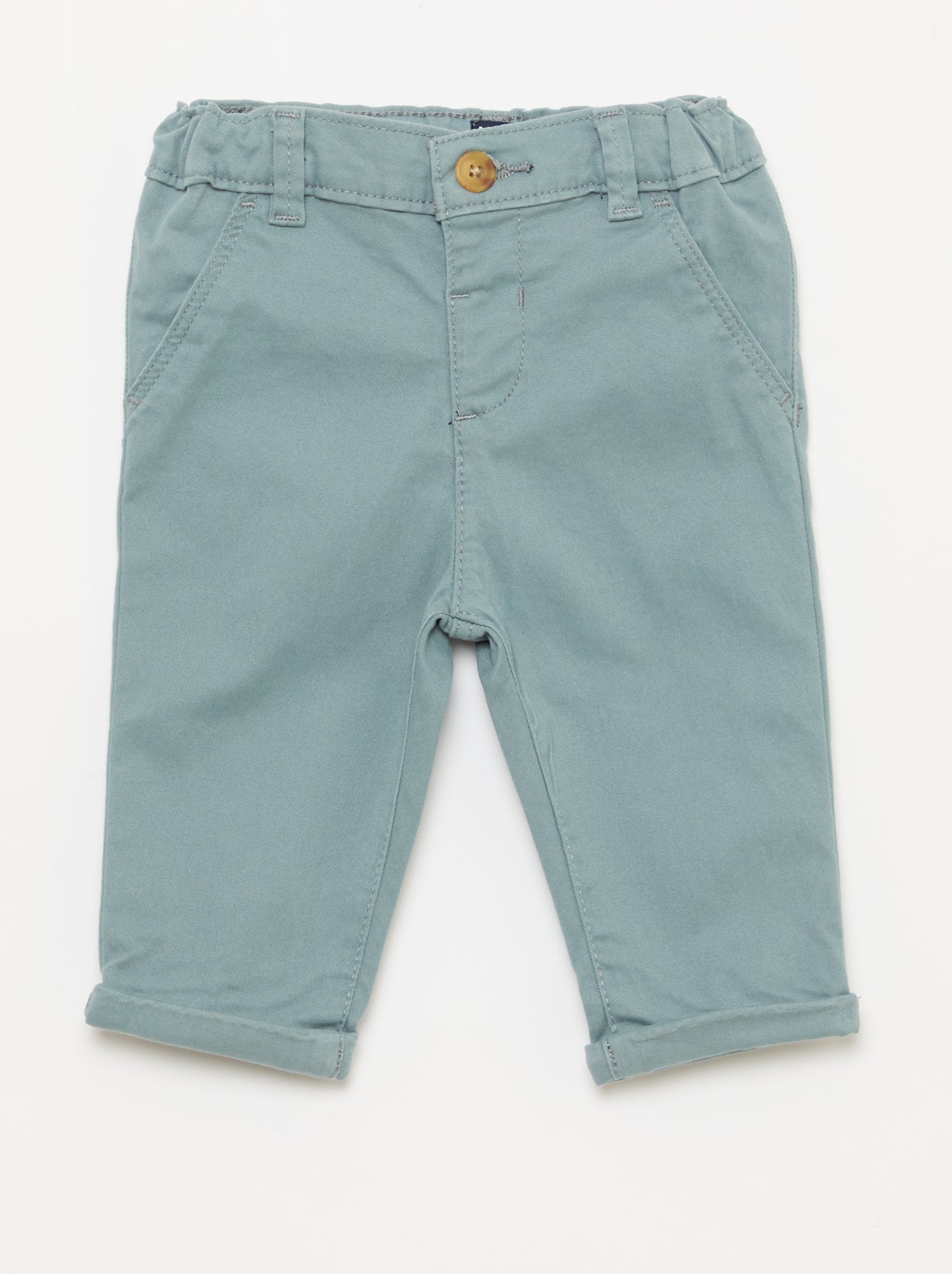 Chino droit en coton stretch - Bleu (EWL38_5)