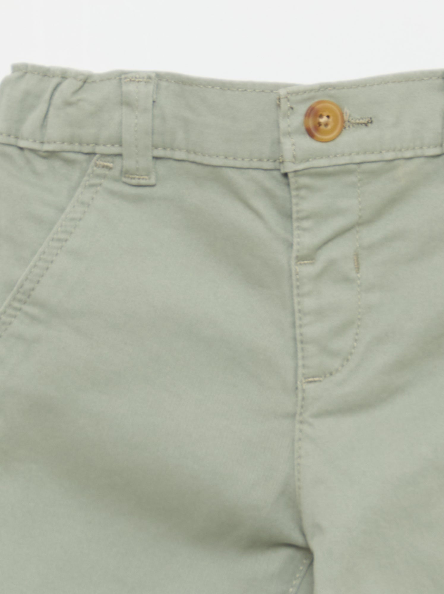 Chino droit en coton stretch - Vert