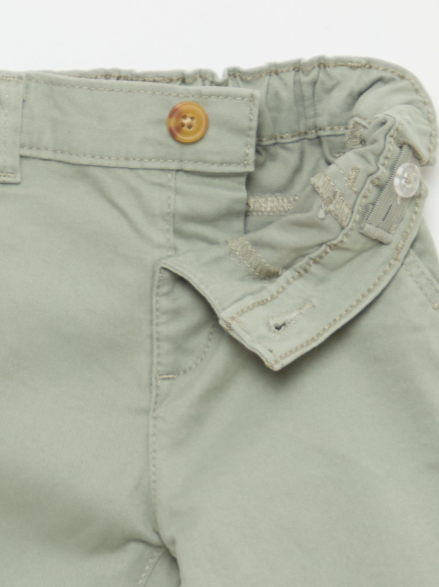 Chino droit en coton stretch - Vert