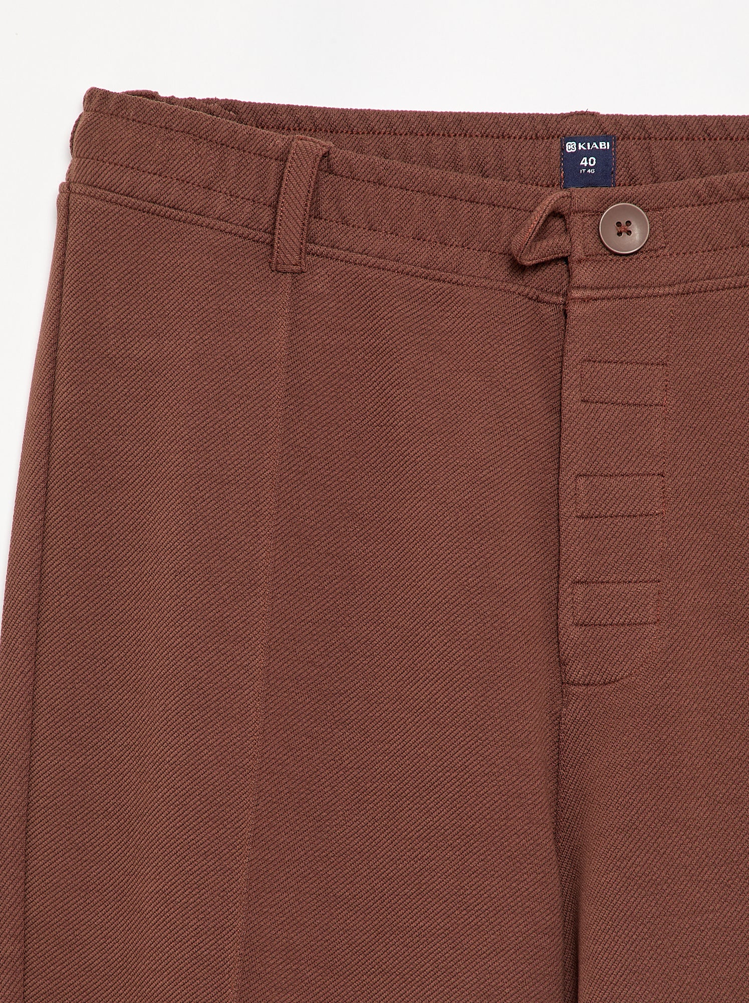 Chino regular uni - collection facile à enfiler - Marron
