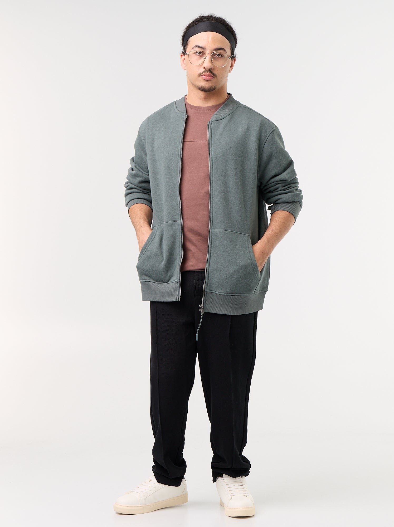 Chino regular uni - collection facile à enfiler - Noir