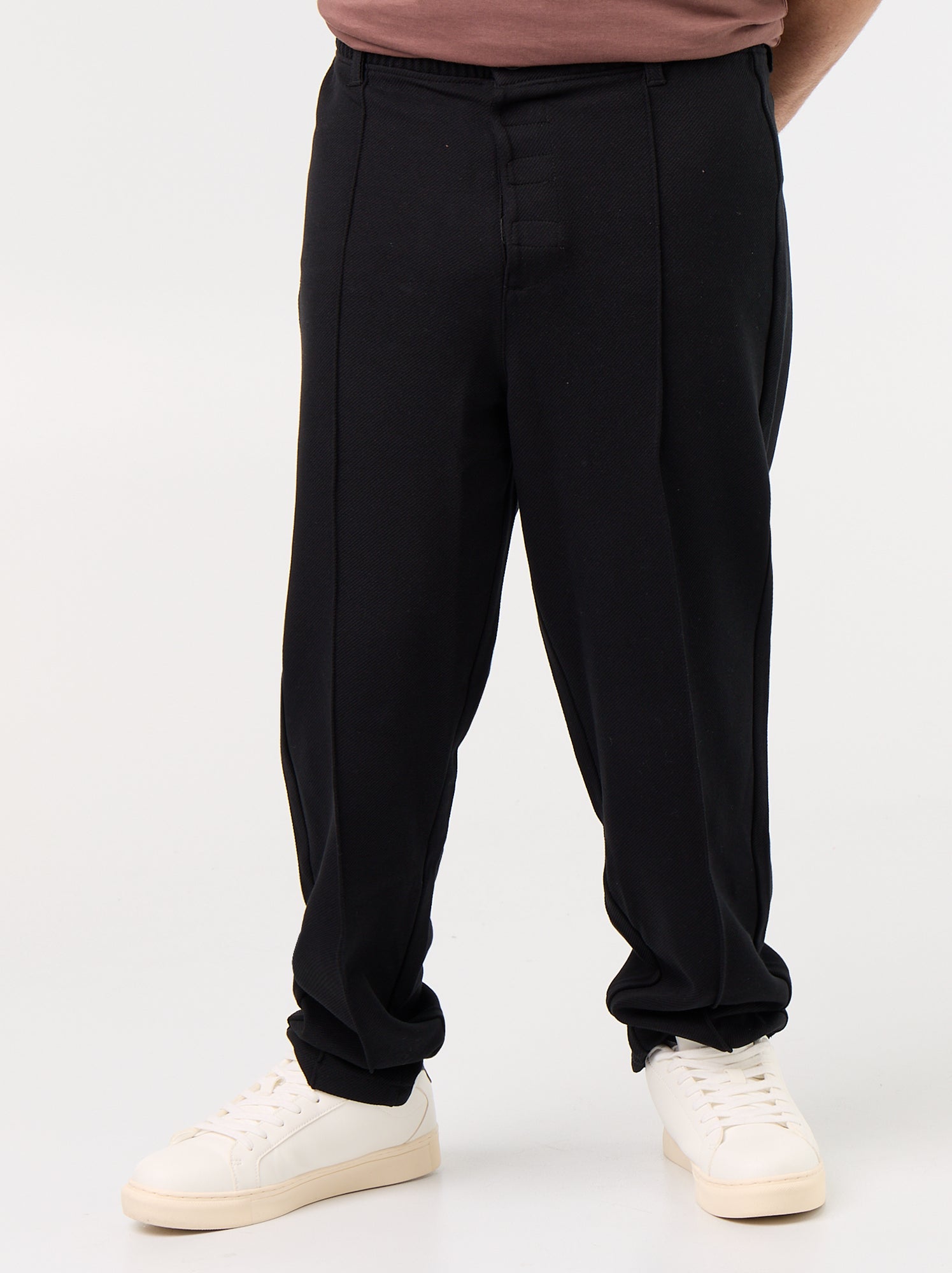 Chino regular uni - collection facile à enfiler - Noir