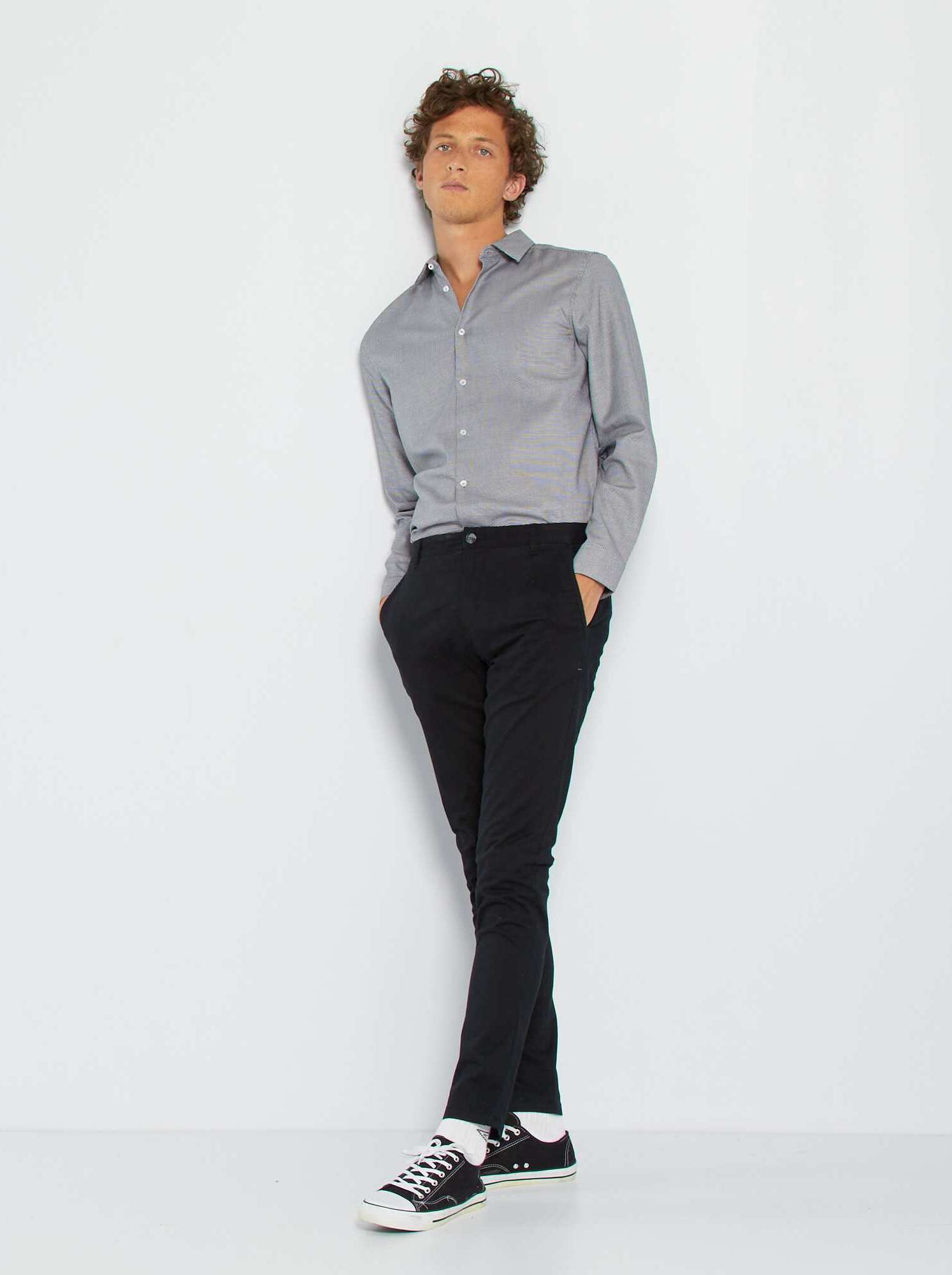 Chino skinny stretch - L32 - Noir