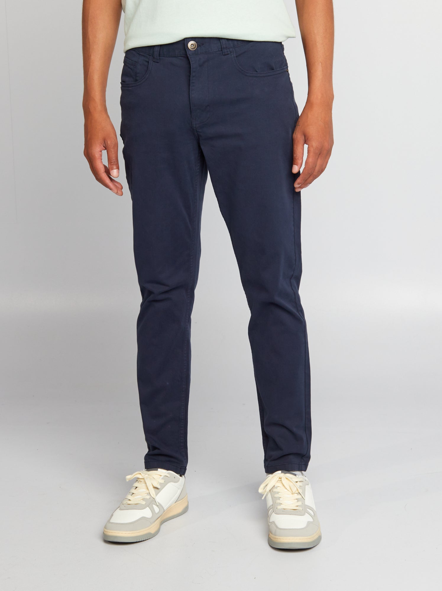 Chino slim 5 poches - L32 - bleu marine
