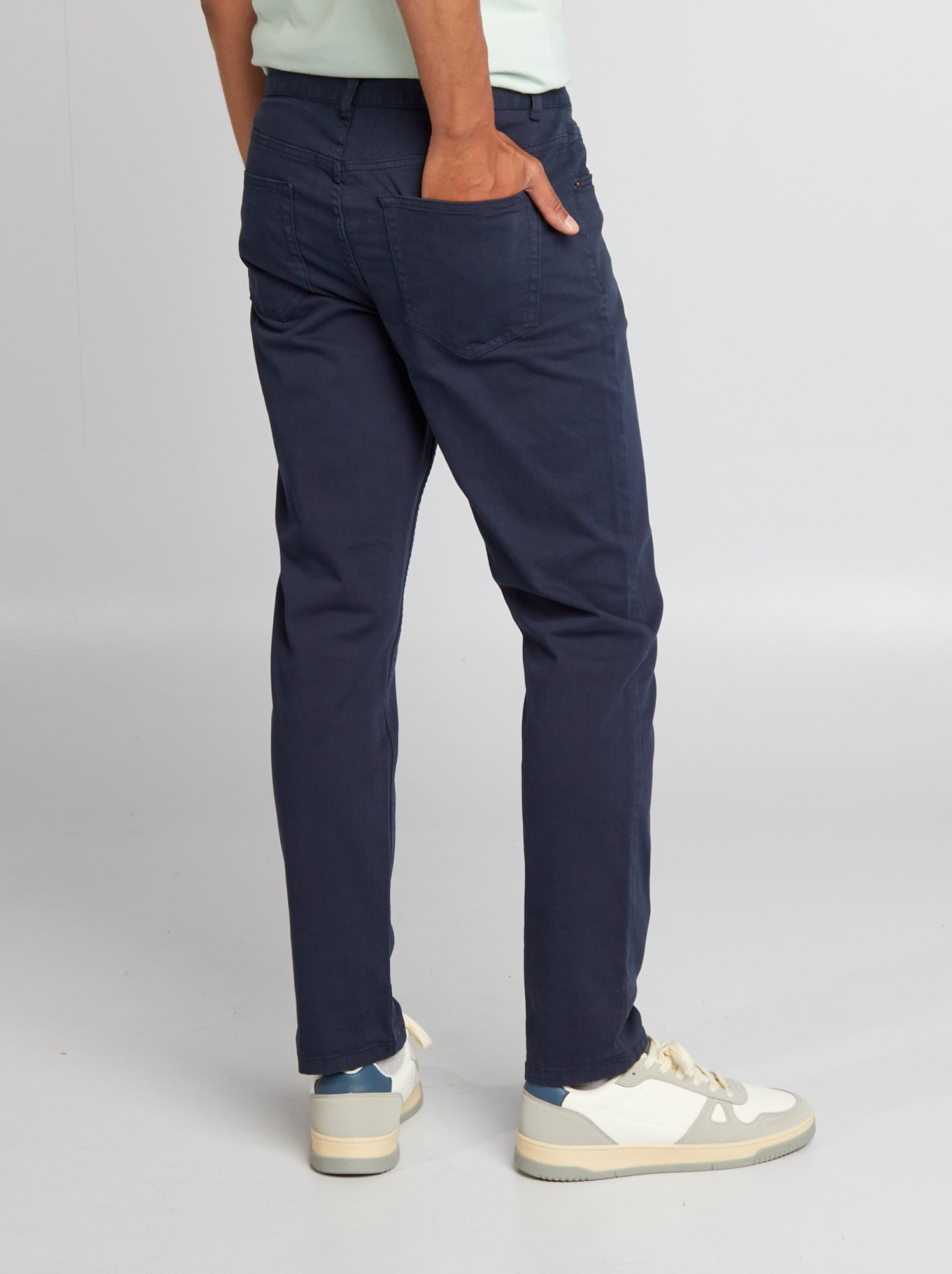 Chino slim 5 poches - L32 - bleu marine