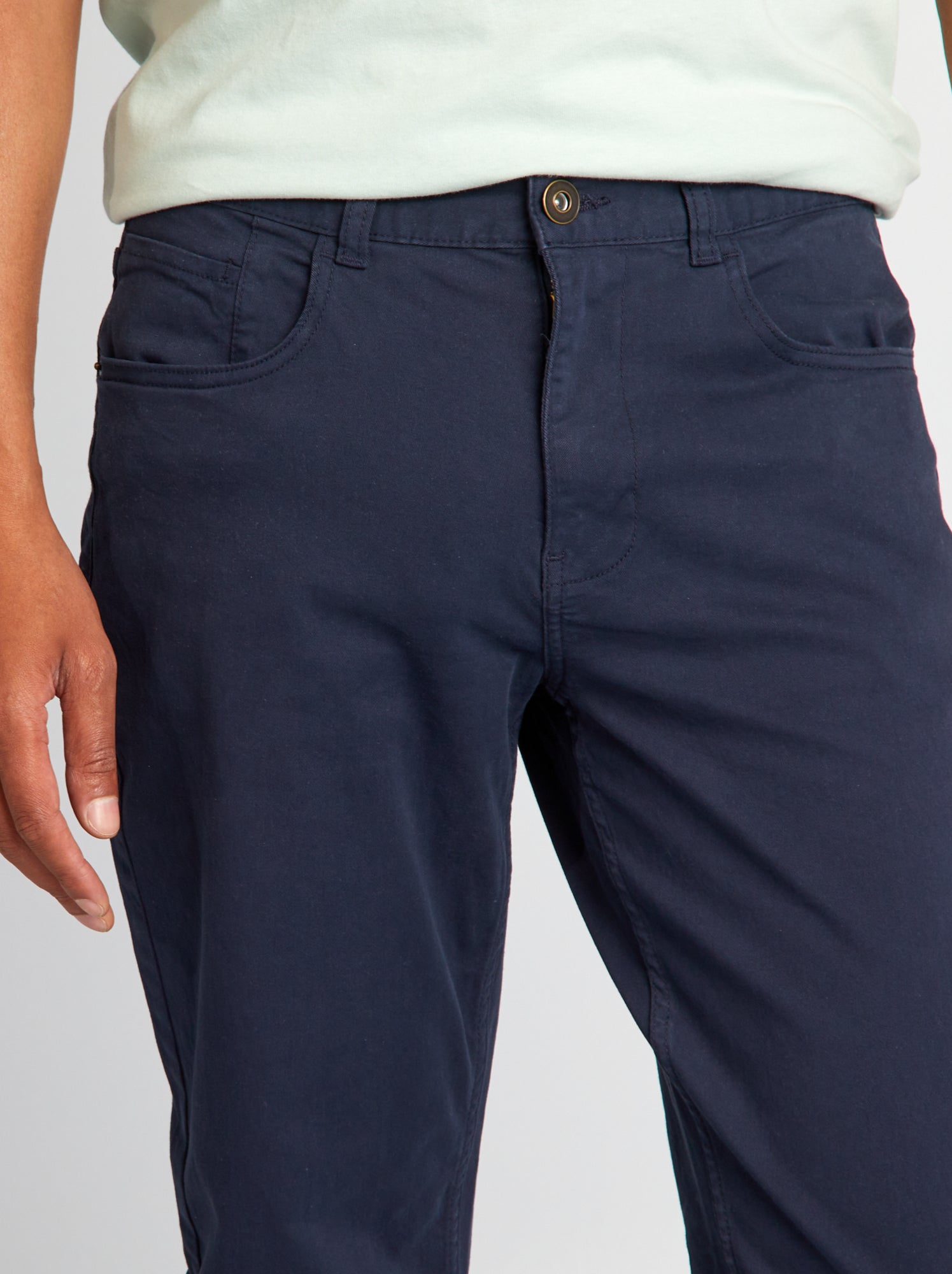 Chino slim 5 poches - L32 - bleu marine