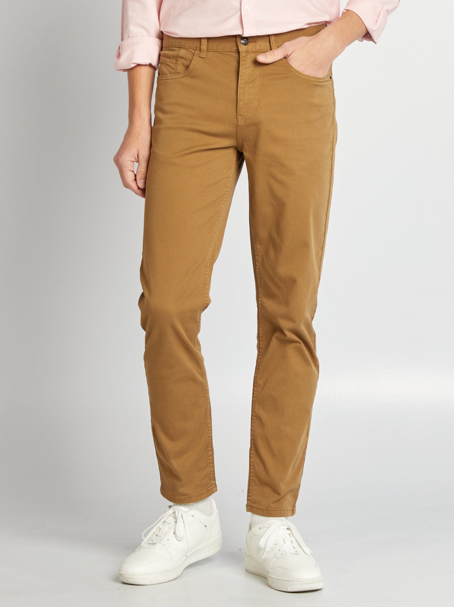 Chino slim 5 poches - L32 - Marron
