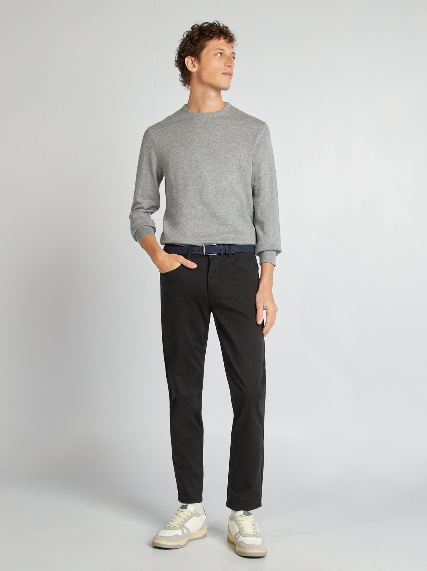 Chino slim 5 poches - L32 - noir