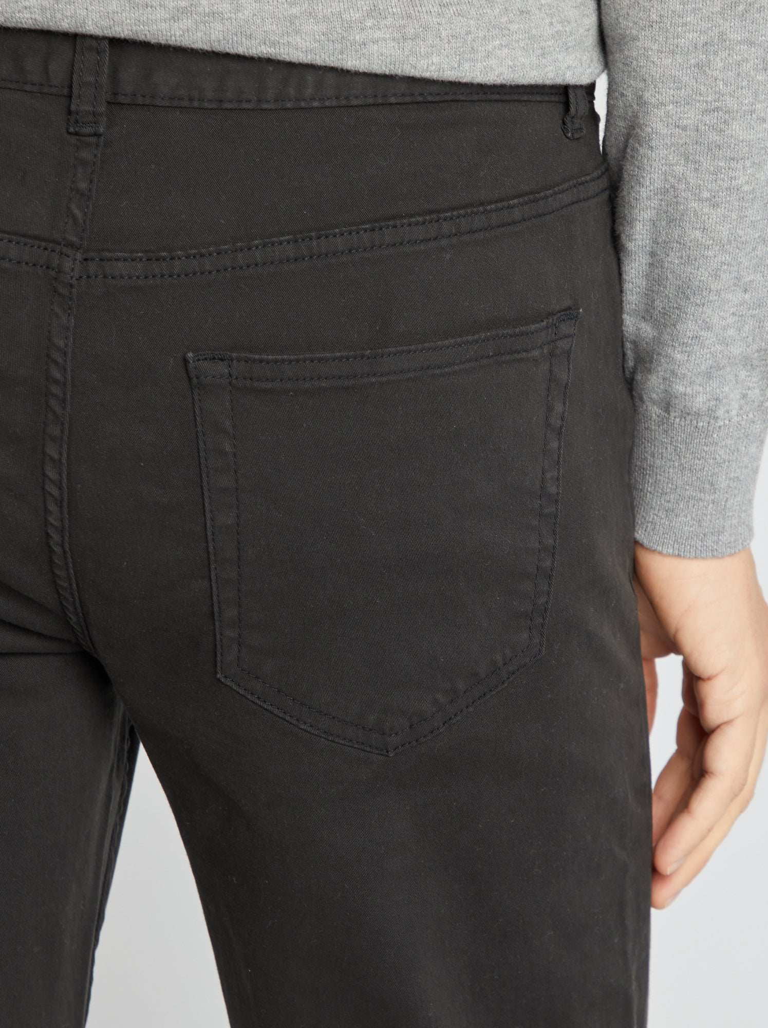 Chino slim 5 poches - L32 - noir