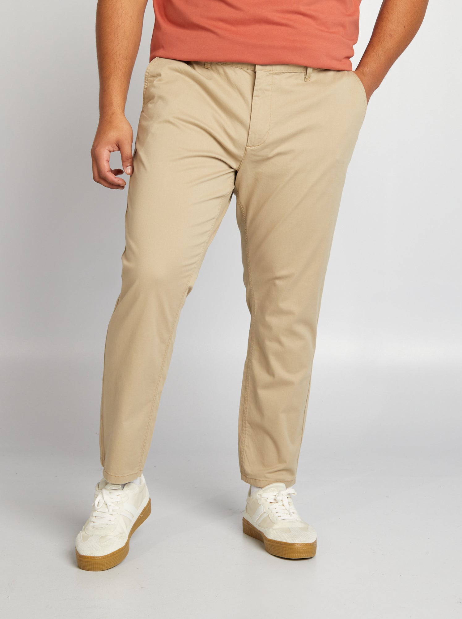 Chino slim en coton stretch - L30 - Beige