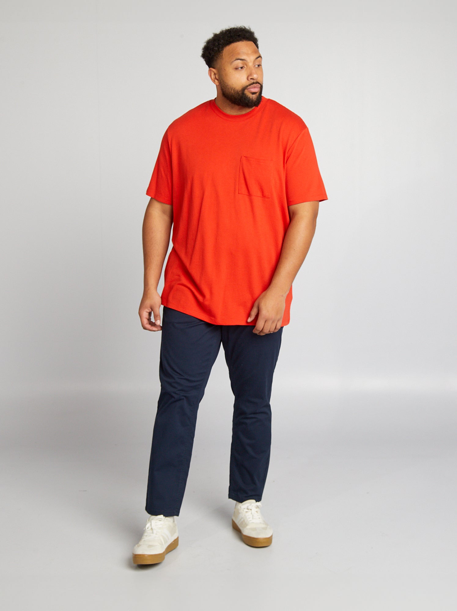 Chino slim en coton stretch - L30 - Bleu marine