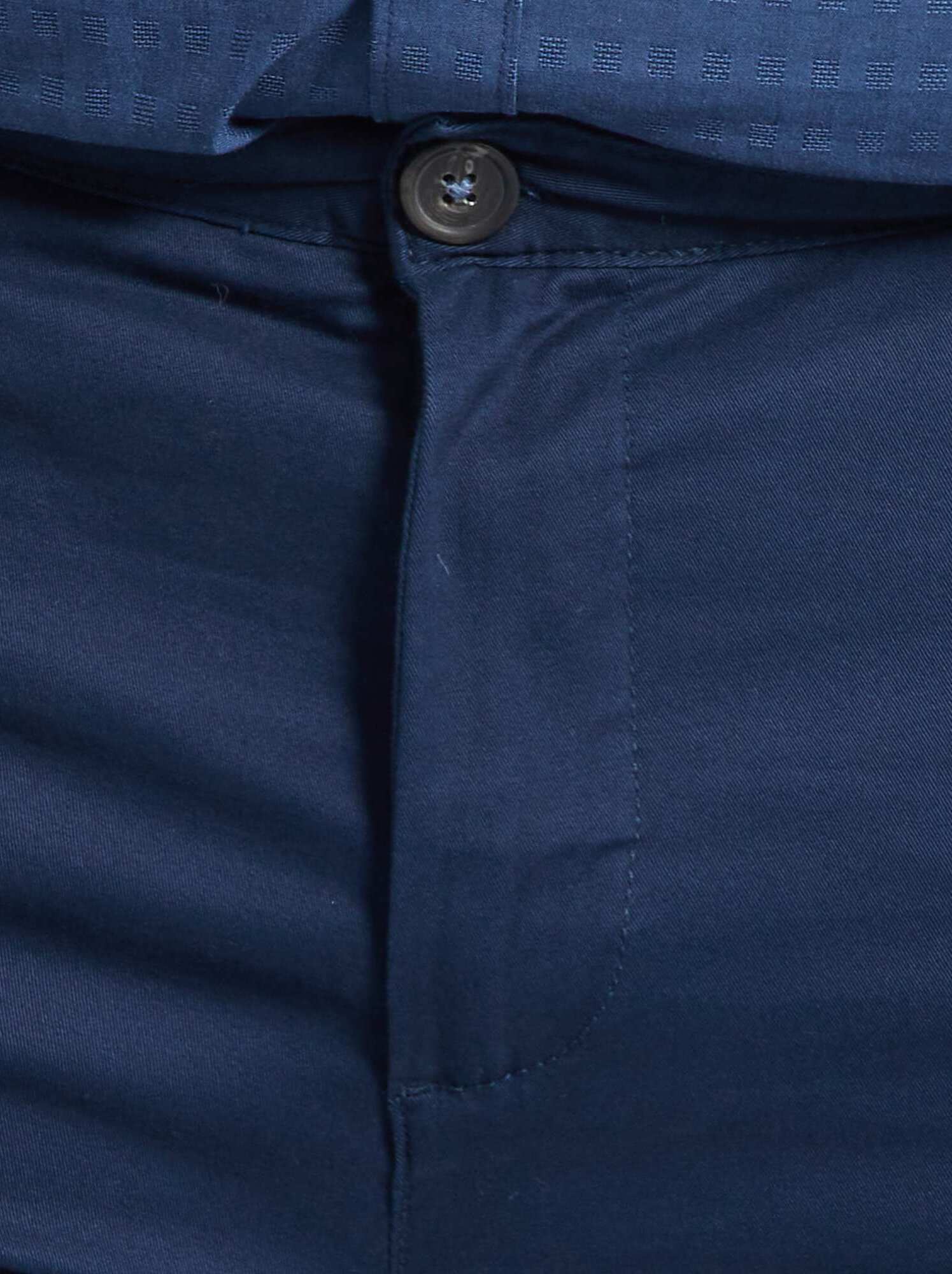 Chino slim en coton stretch - L30 - Bleu marine