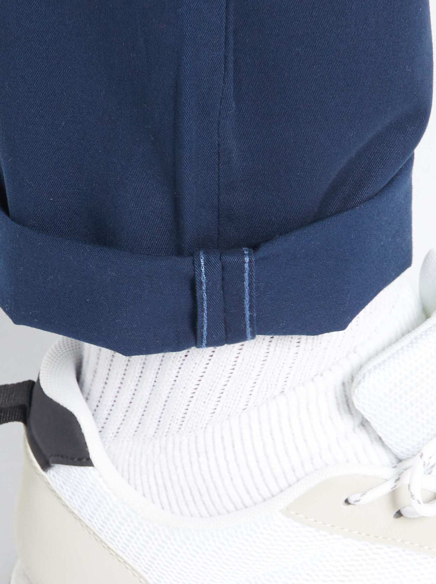 Chino slim en coton stretch - L30 - Bleu marine