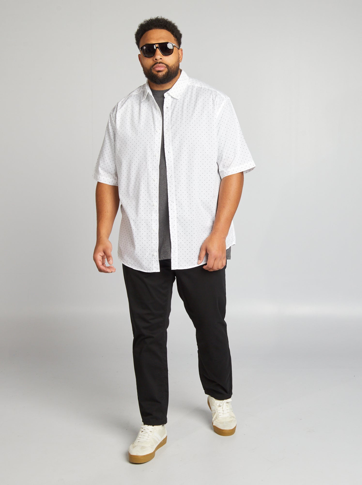 Chino slim en coton stretch - L30 - Noir