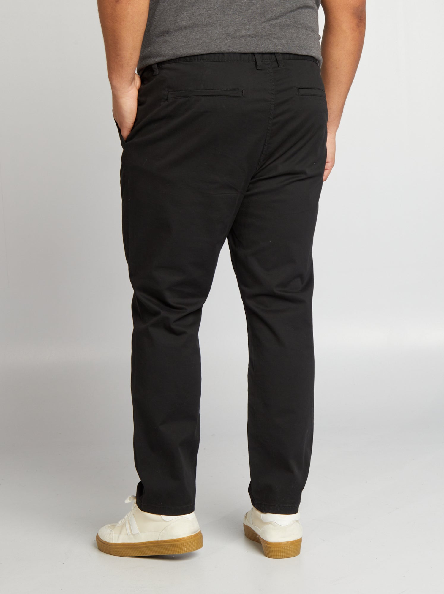 Chino slim en coton stretch - L30 - Noir