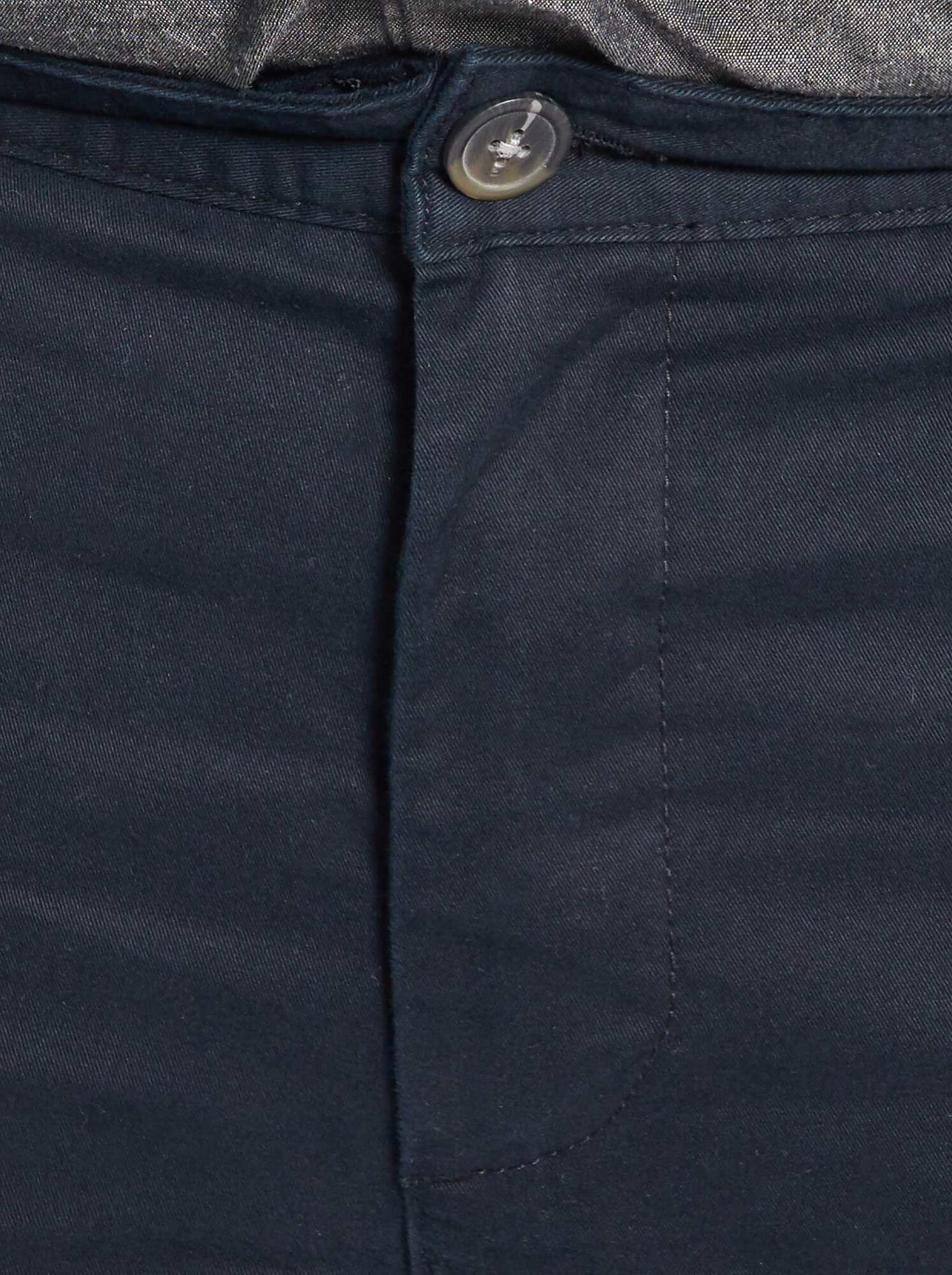 Chino slim en coton stretch - L30 - Noir