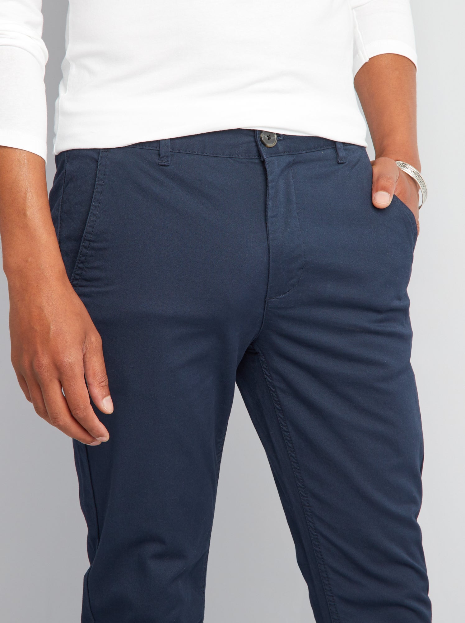 Chino slim - L34 - bleu marine