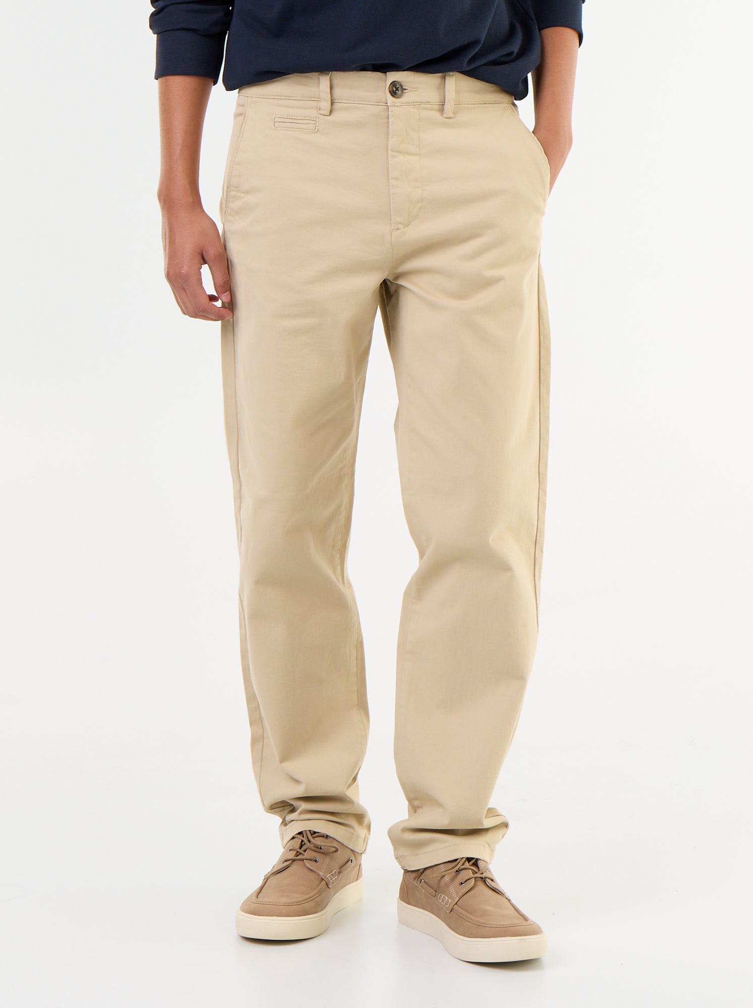 Chino uni taille standard - Beige