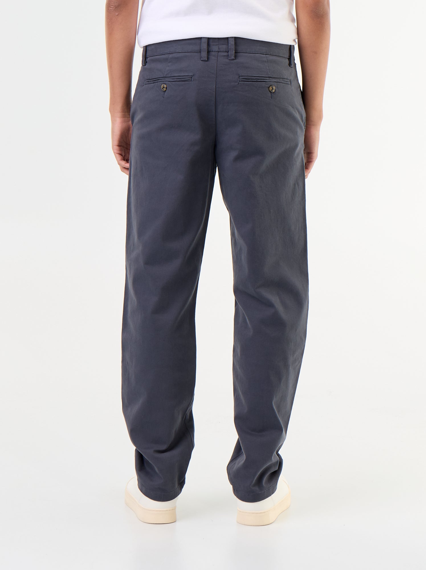 Chino uni taille standard - Bleu