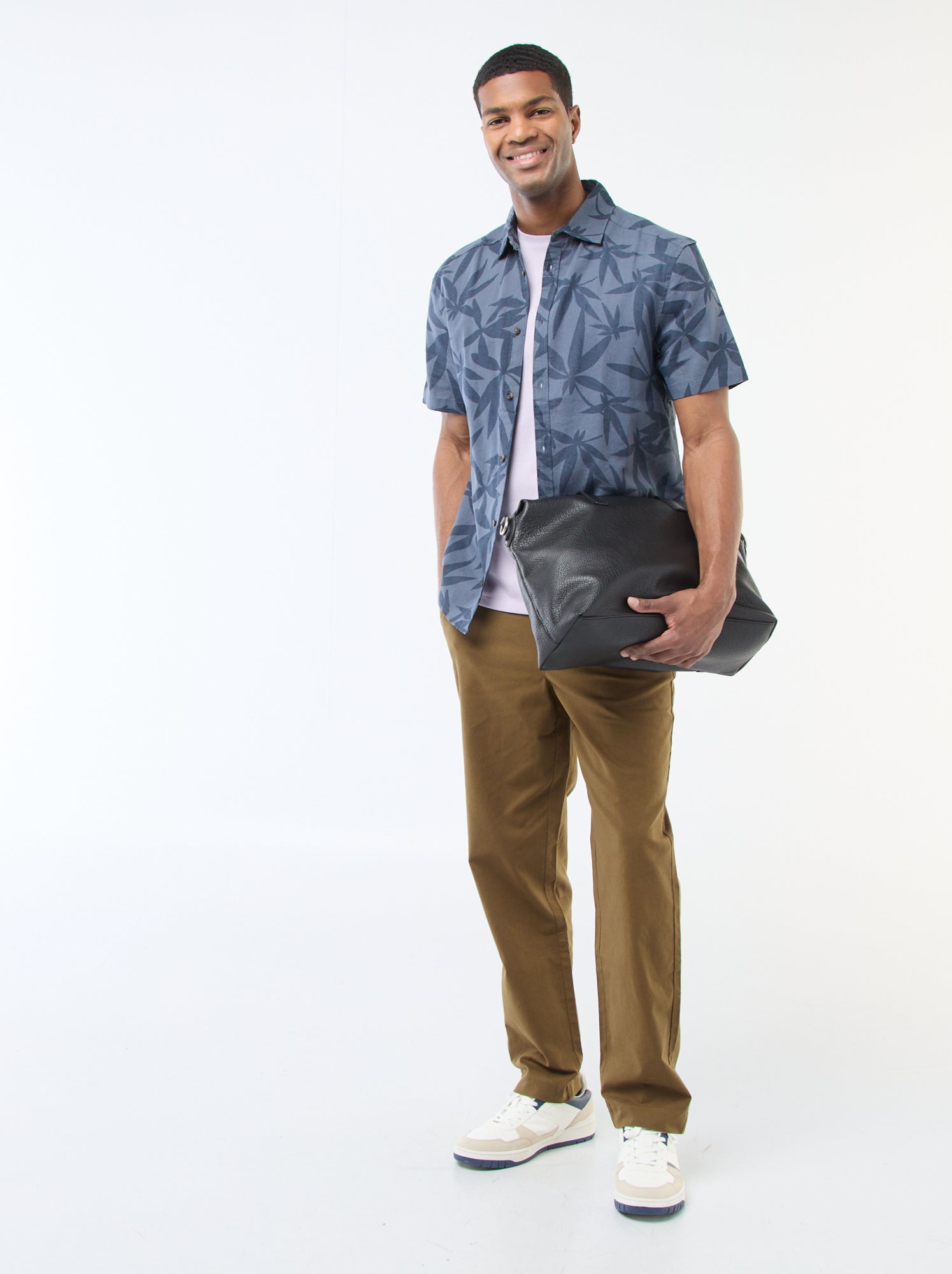 Chino uni taille standard - Kaki