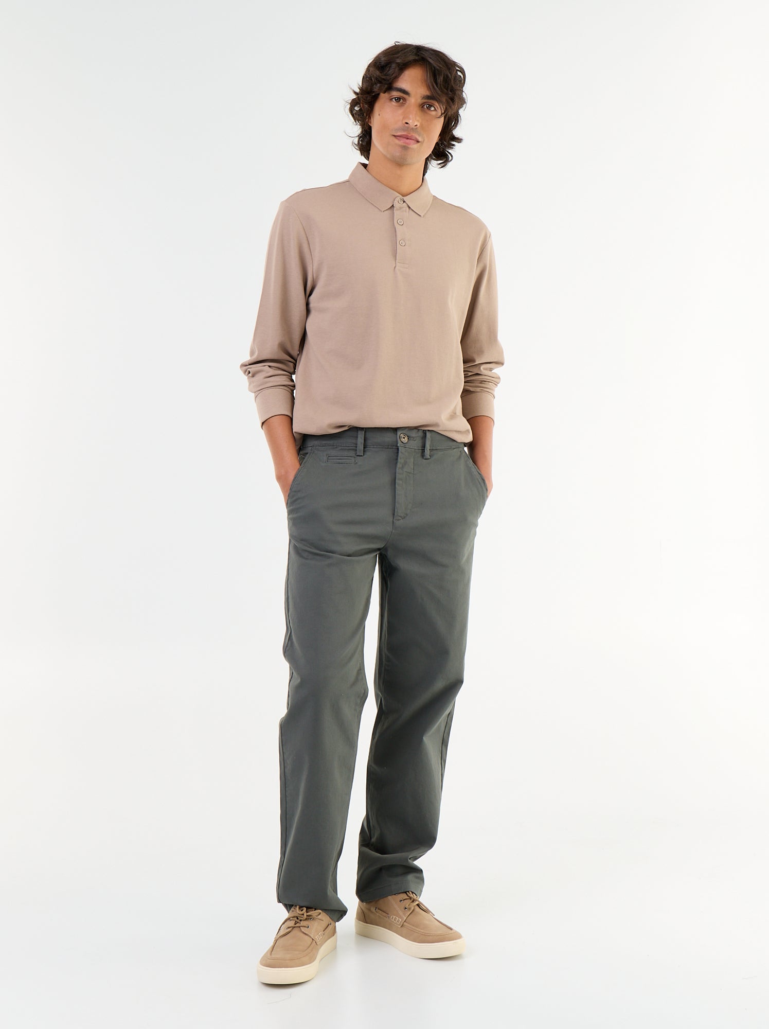 Chino uni taille standard - Vert
