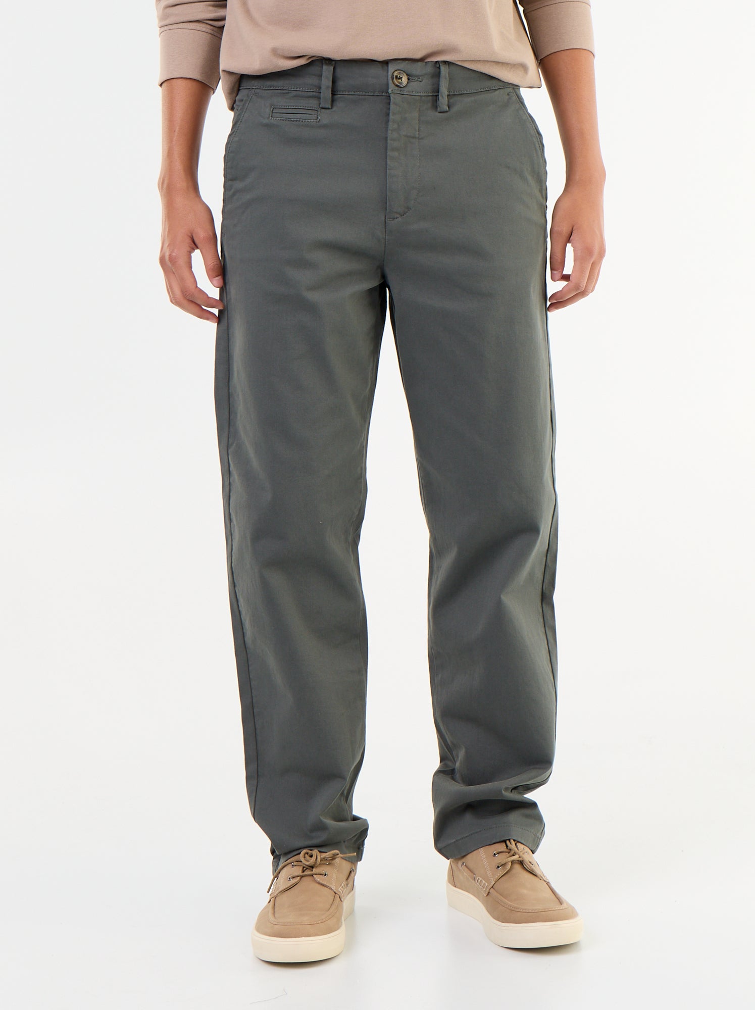 Chino uni taille standard - Vert