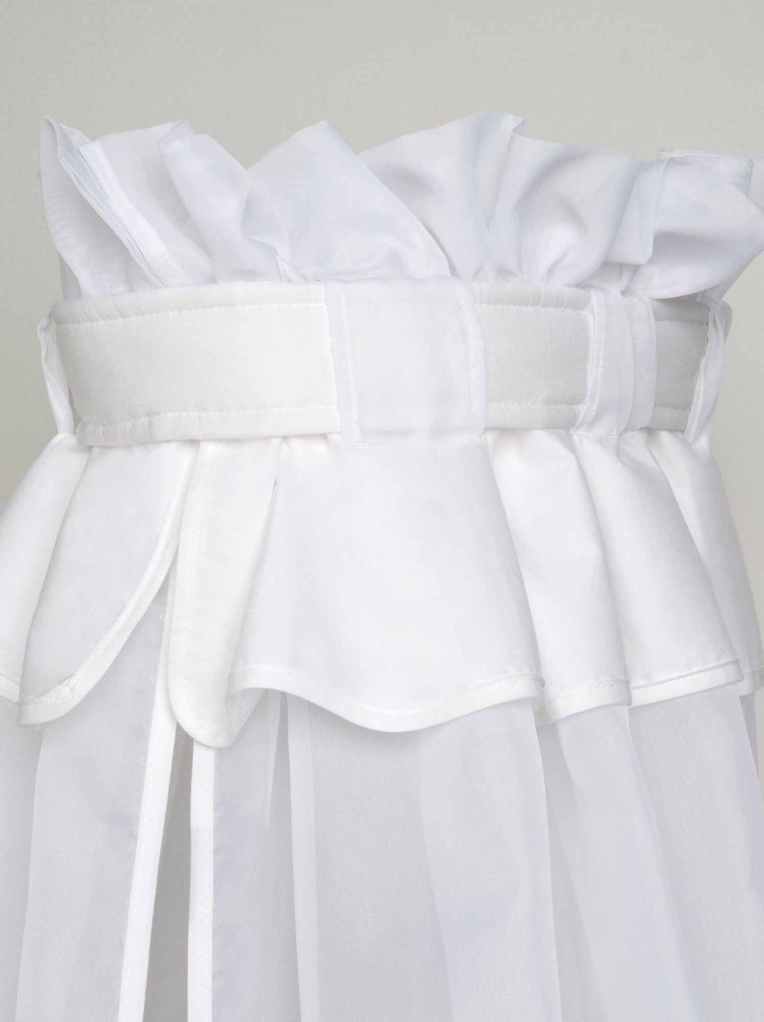 Ciel de lit transparent avec ruban ROBA - Blanc Blanc