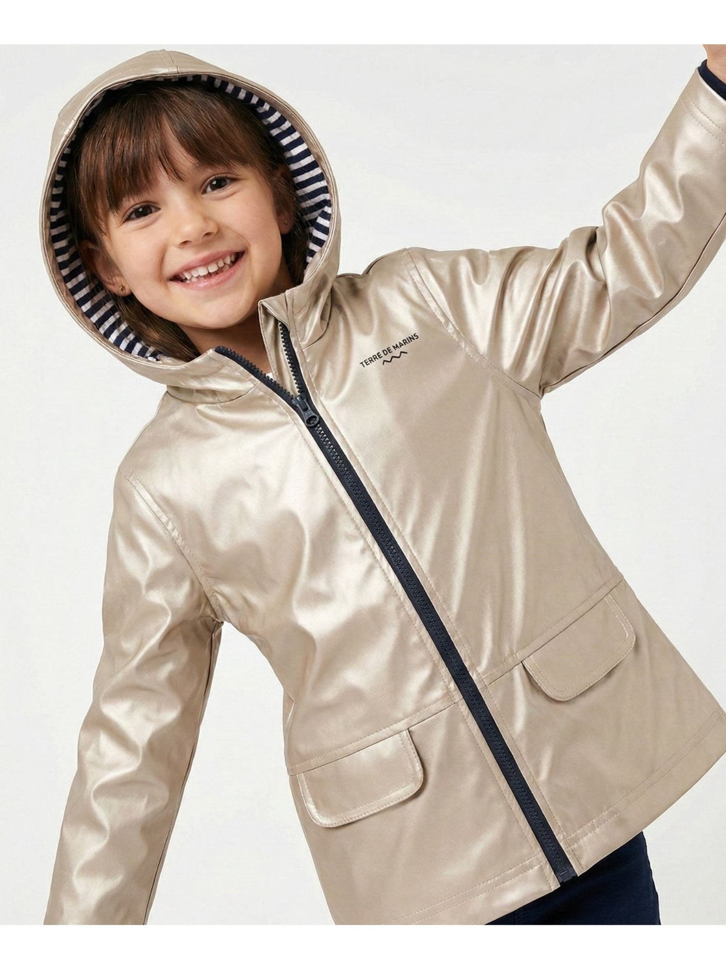 Ciré imperméable avec capuche - terre de marins - Doré/or
