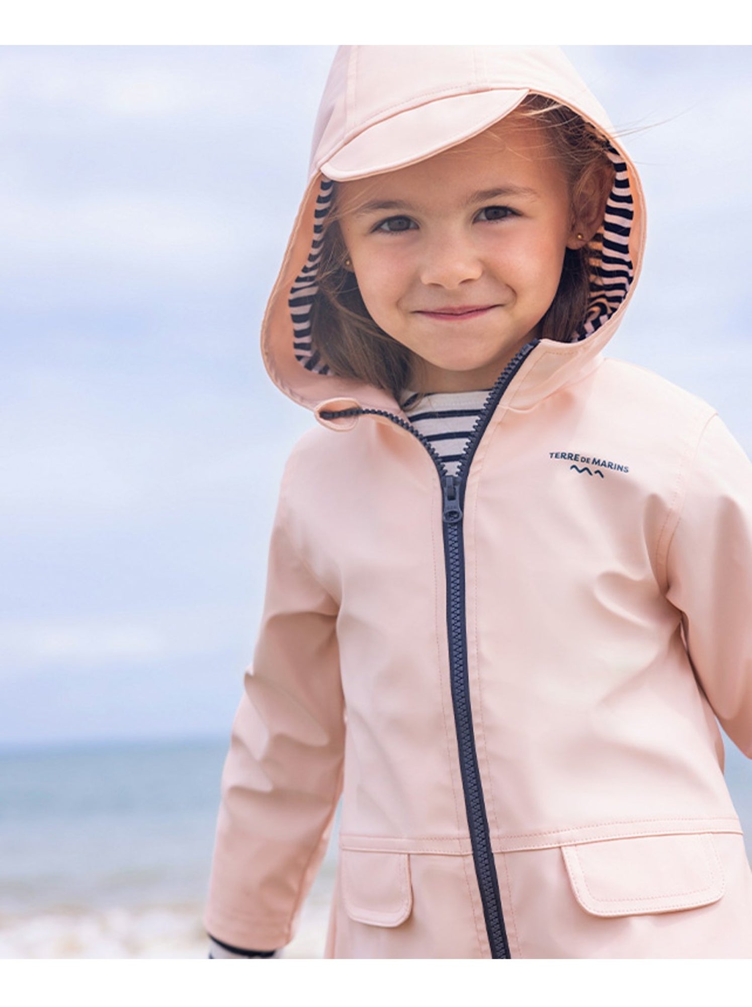 Ciré imperméable avec capuche - terre de marins - Rose