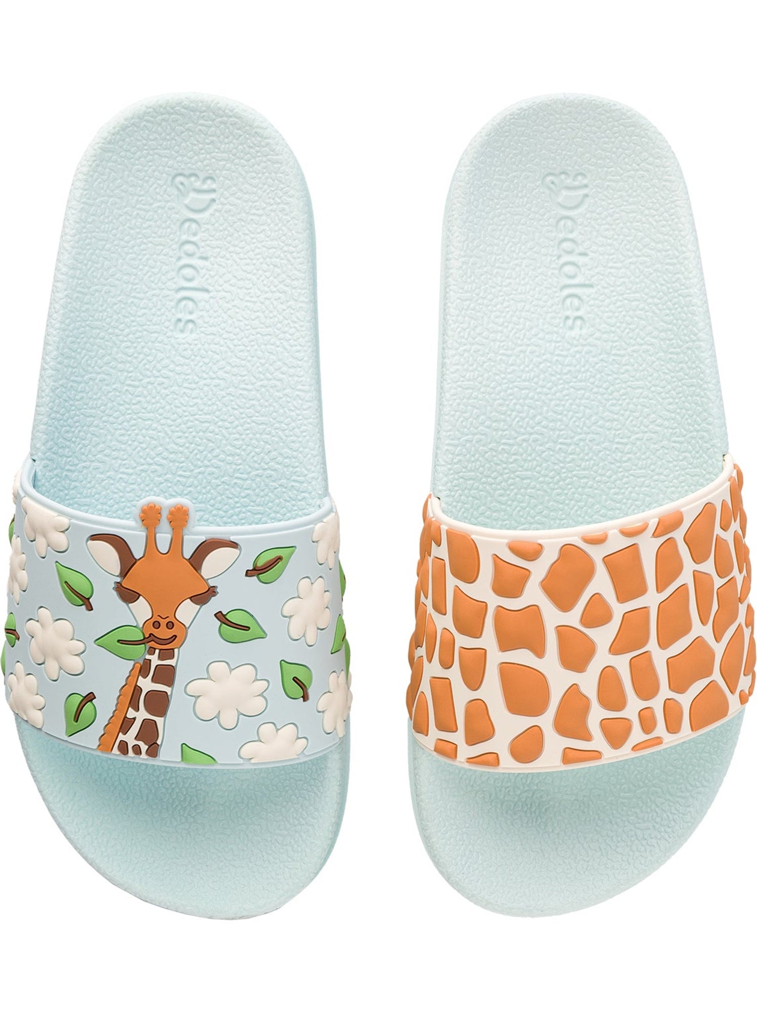 Claquettes Enfants Girafe Mignonne - Turquoise