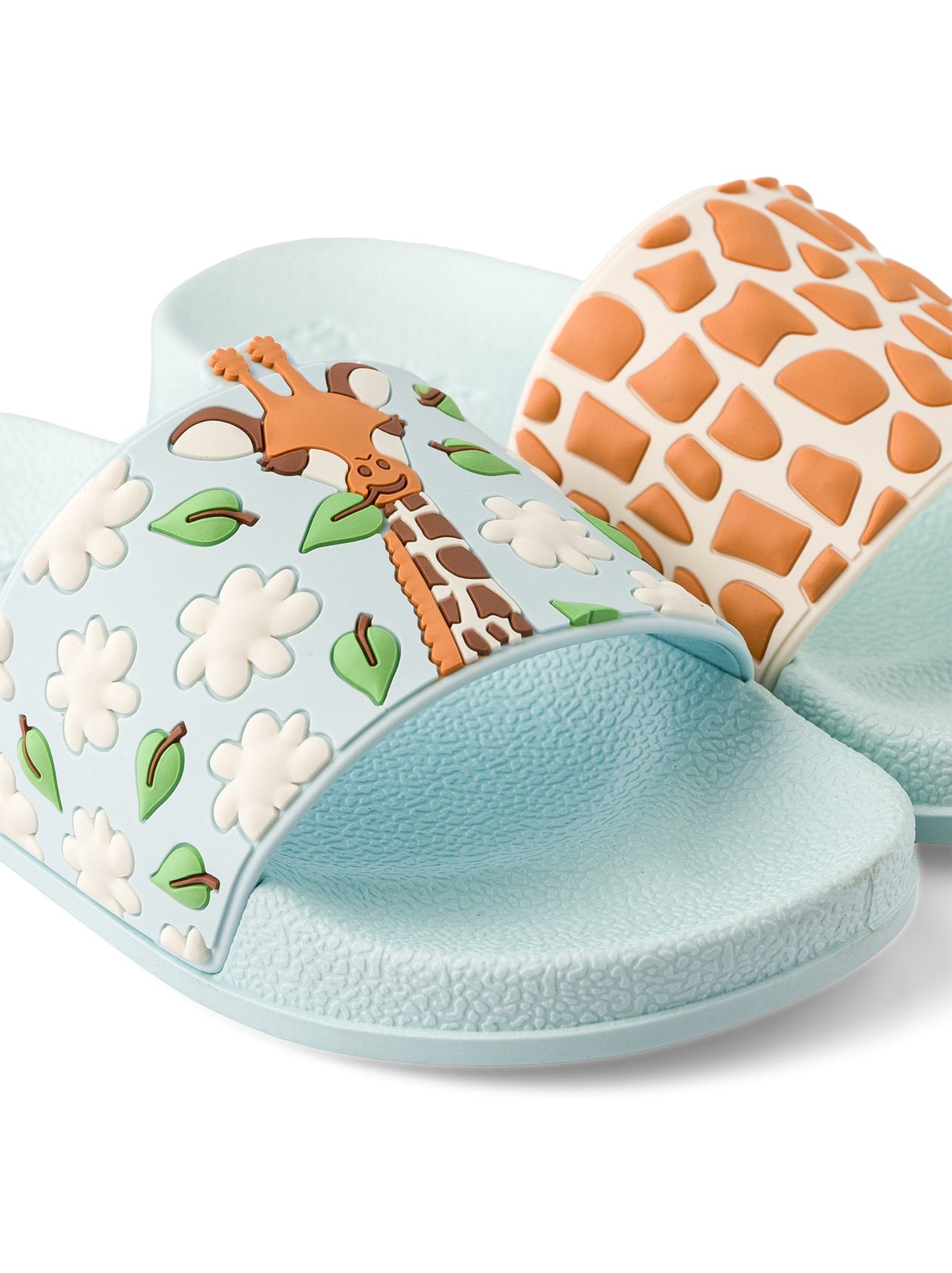 Claquettes Enfants Girafe Mignonne - Turquoise