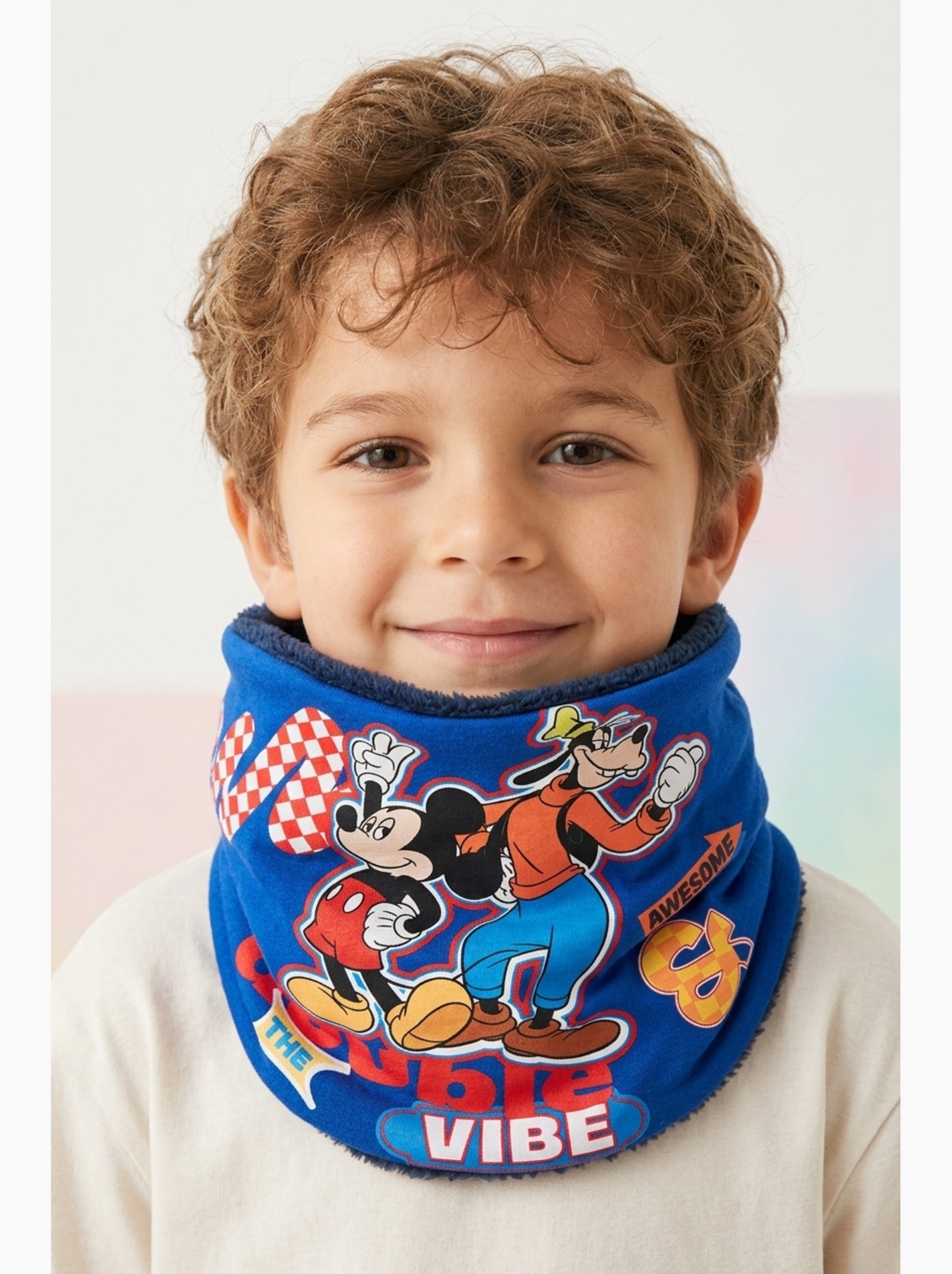 Col   garçon mickey - licence officielle - Bleu