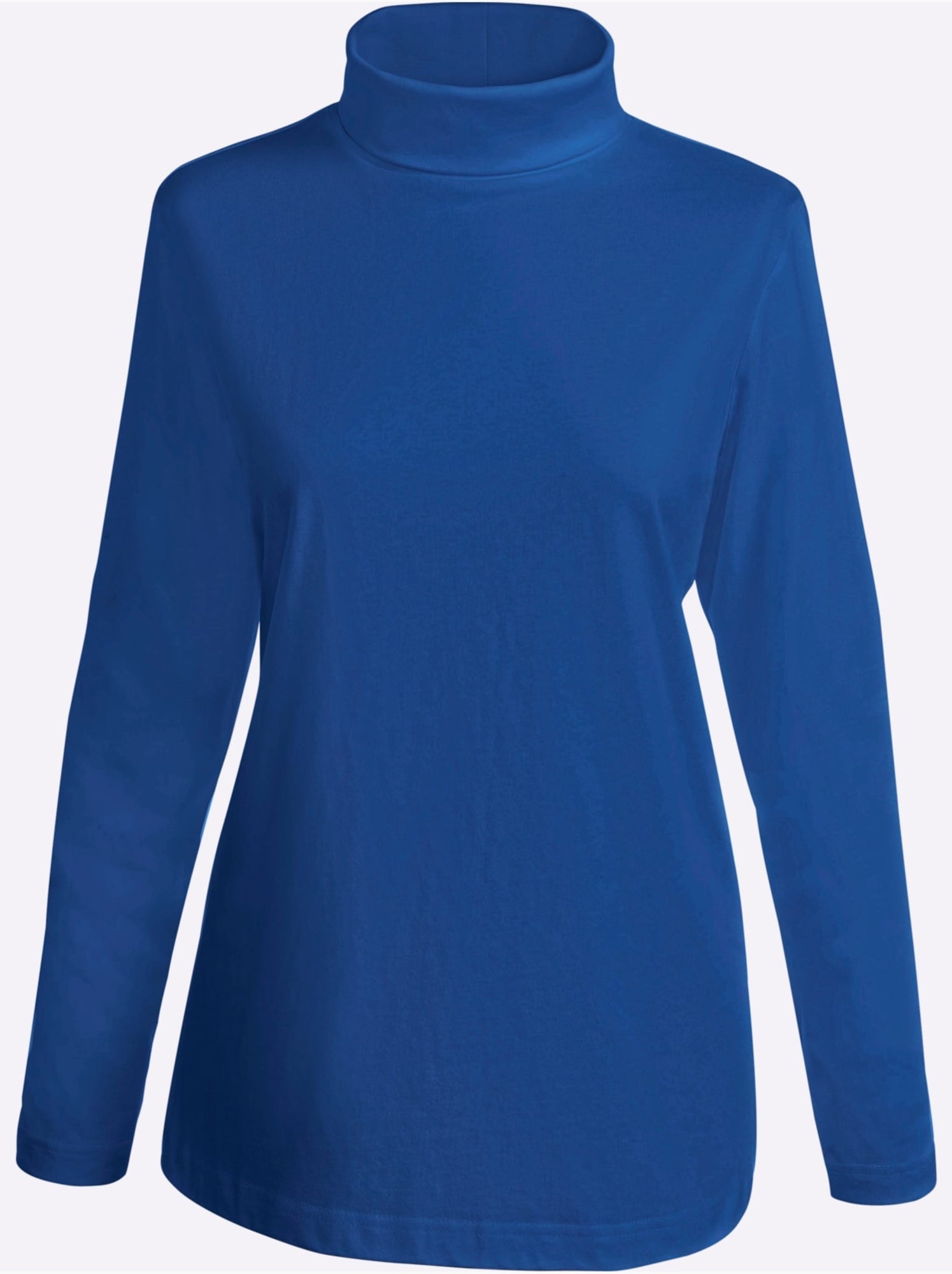 Col roulé léger avec manches longues et style moderne - taille standard - moda vilona - Bleu roi