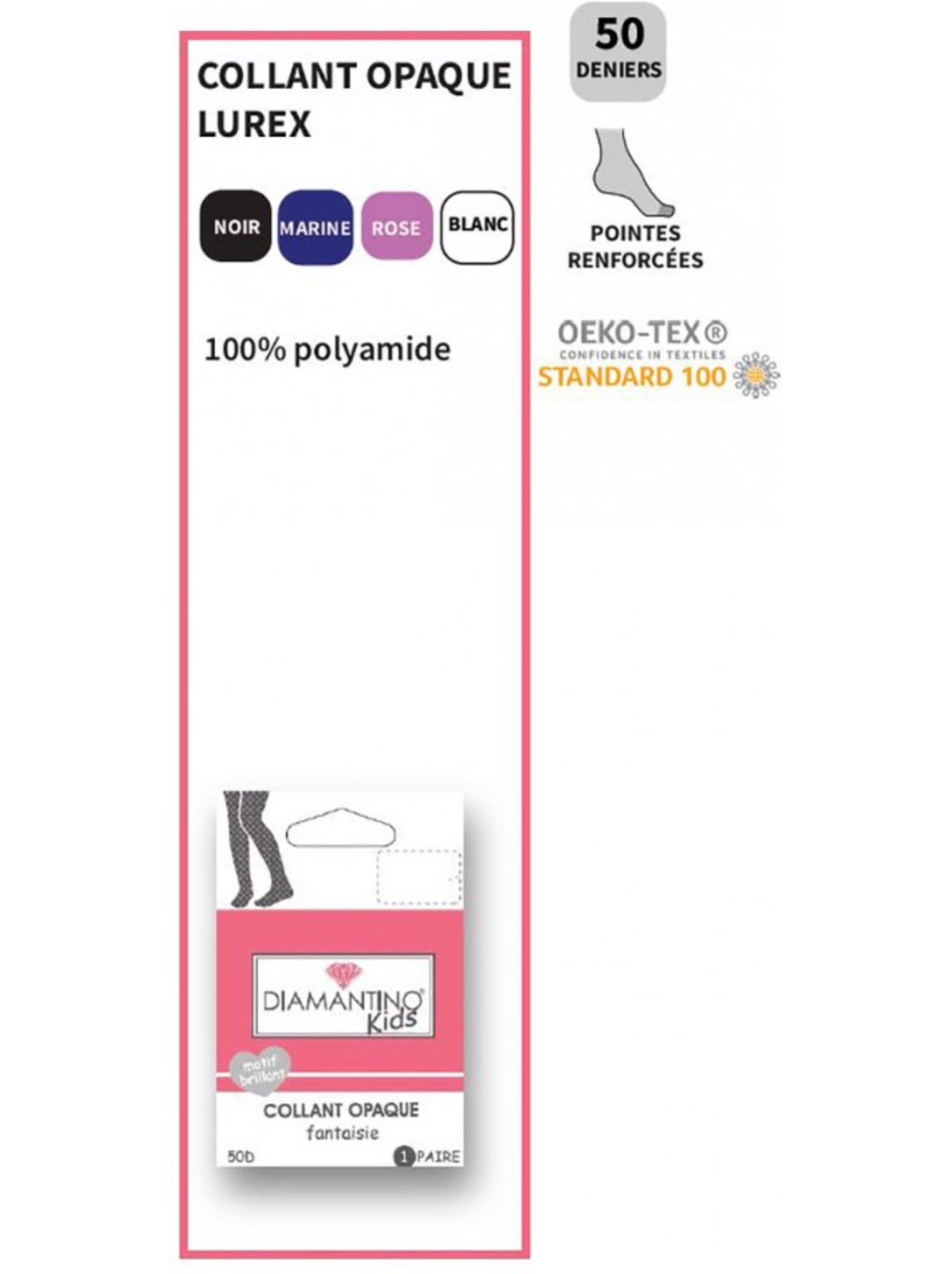 Collant Enfant DIAMANTINO - Rose