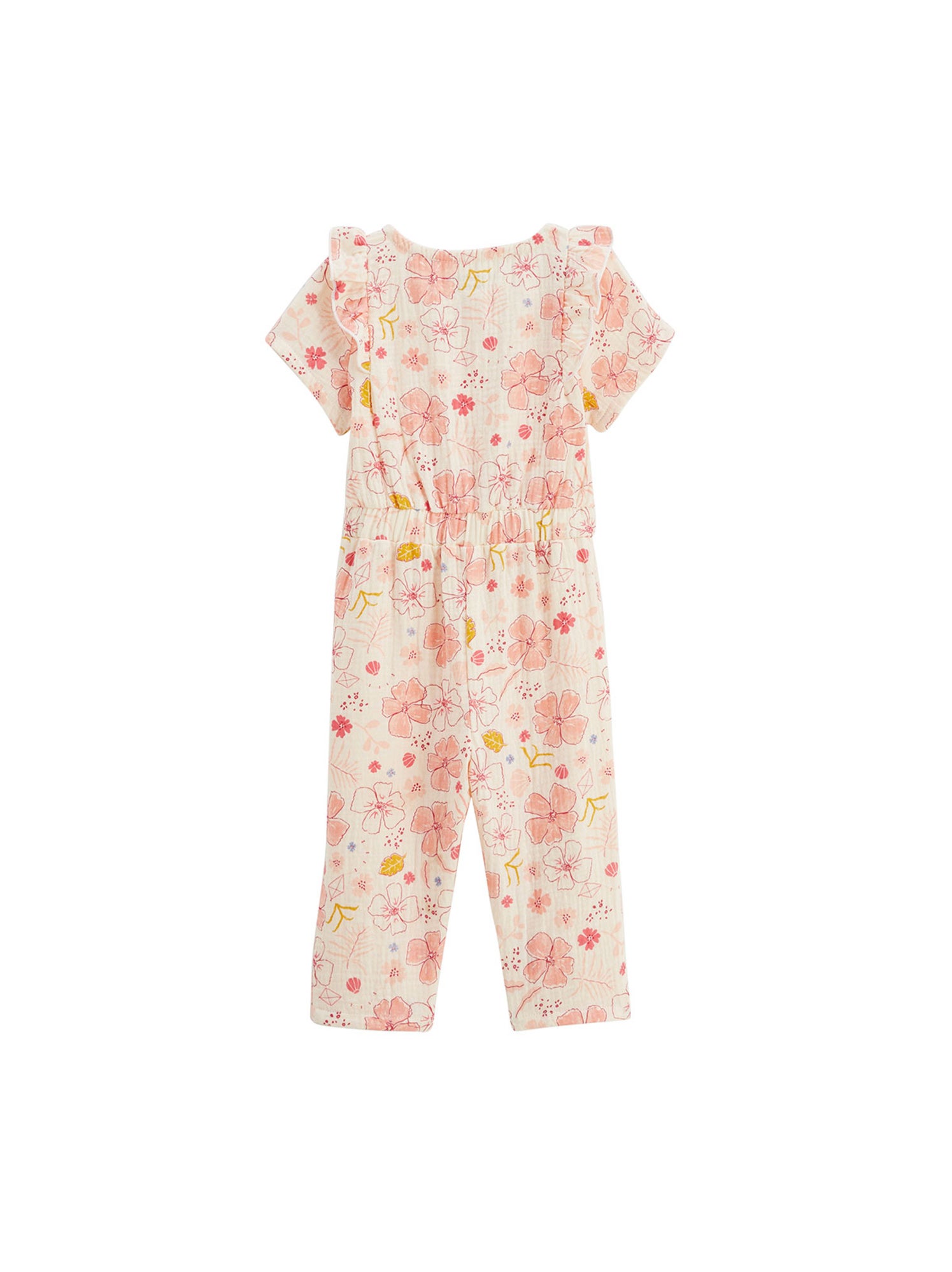 Combinaison bébé en gaze de coton santa giulia - Ecru