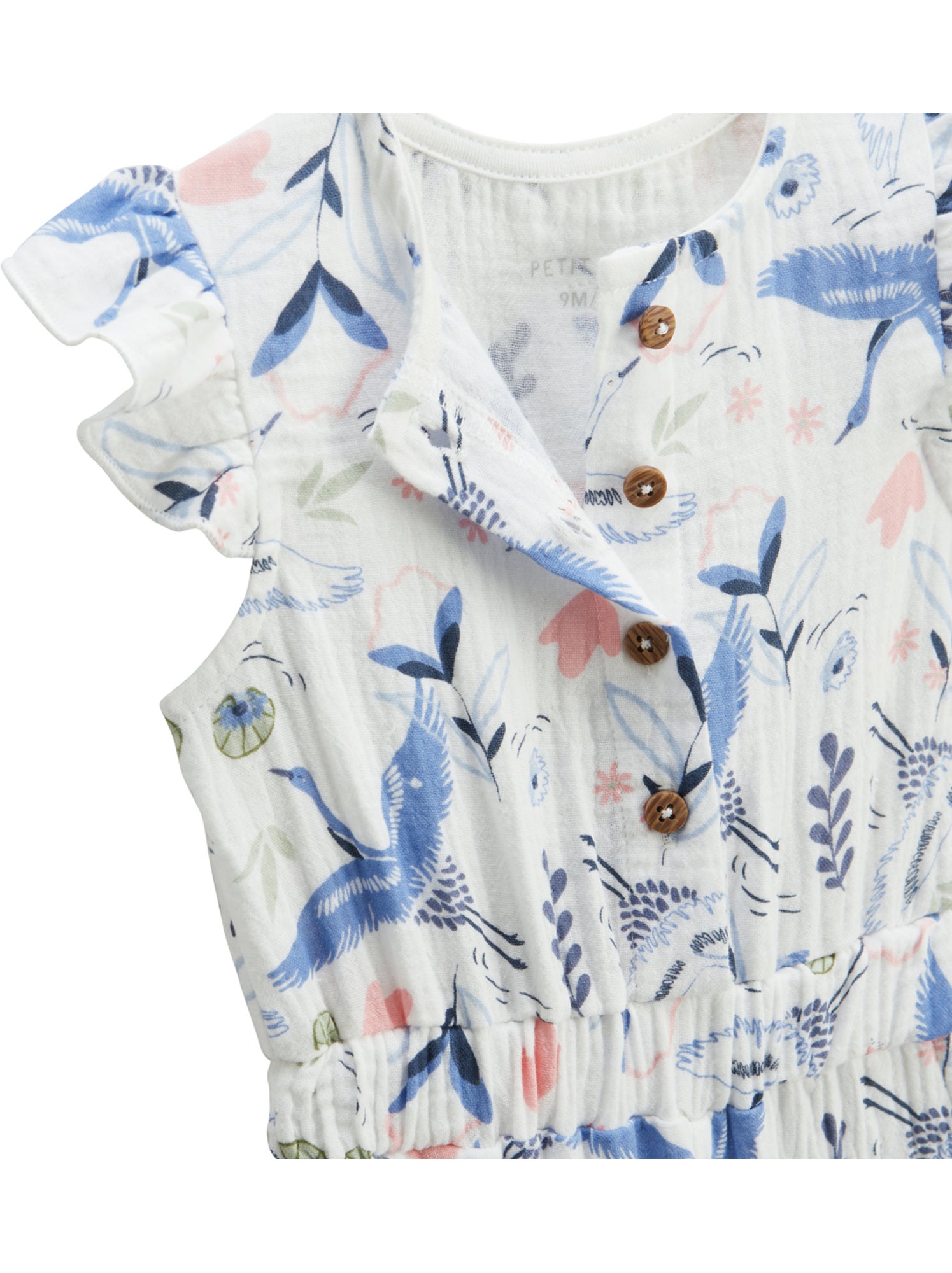 Combinaison bébé en gaze de coton tiana - Ecru