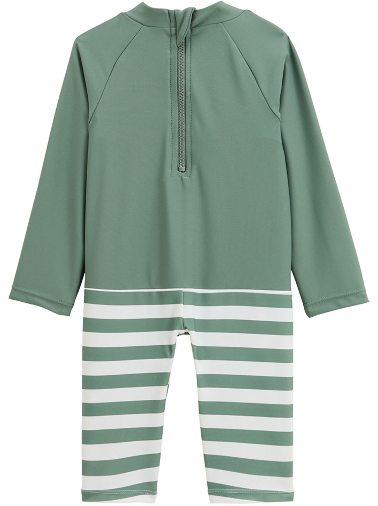 Combinaison de bain bébé manches longues protection uv hello dino - Kaki