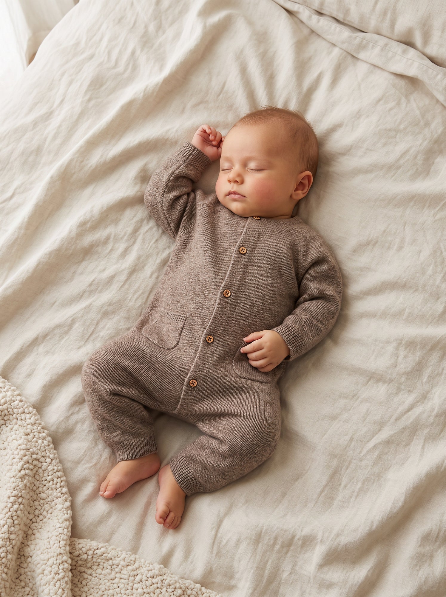 Combinaison en laine et cachemire - Premium - Marron