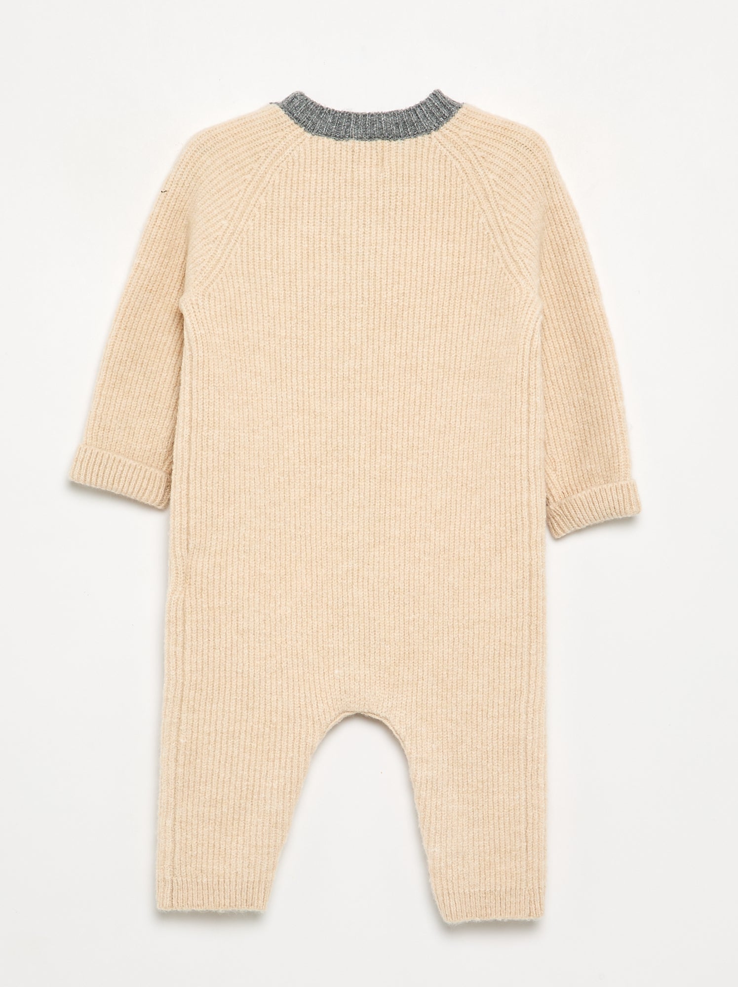 Combinaison longue en tricot - Beige