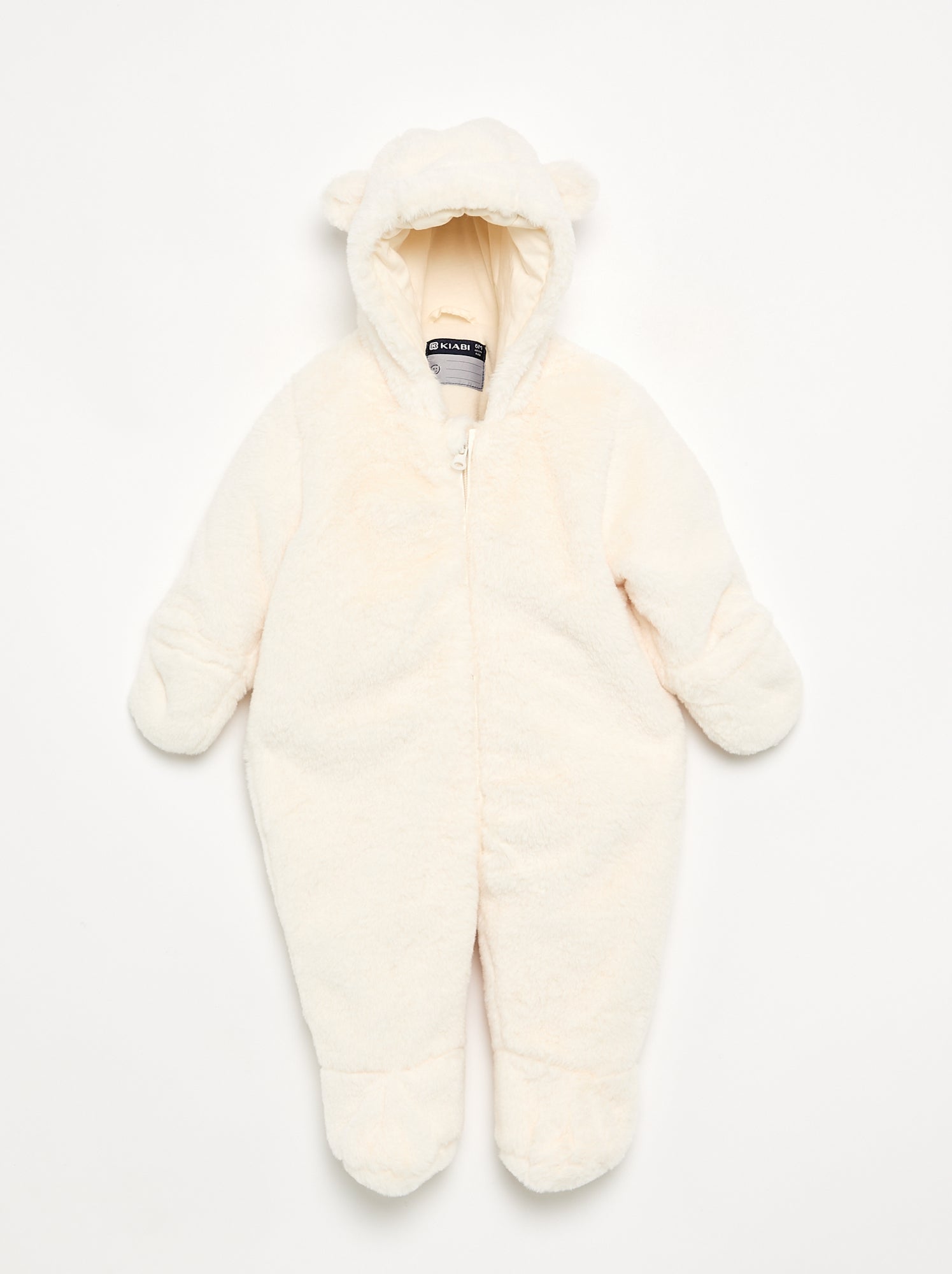 Combinaison pilote imitation fourrure - Blanc