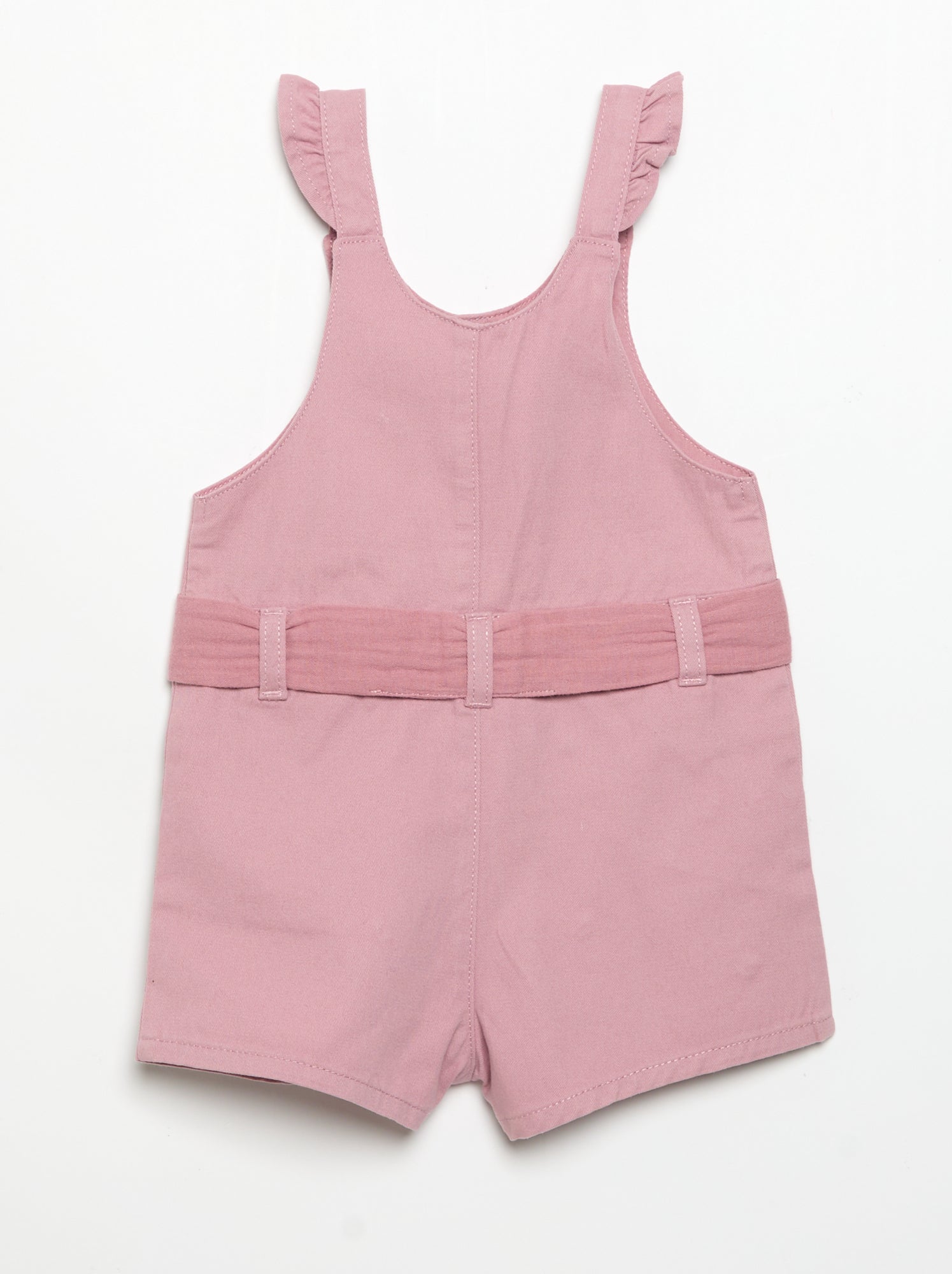Combinaison short avec broderies - Rose