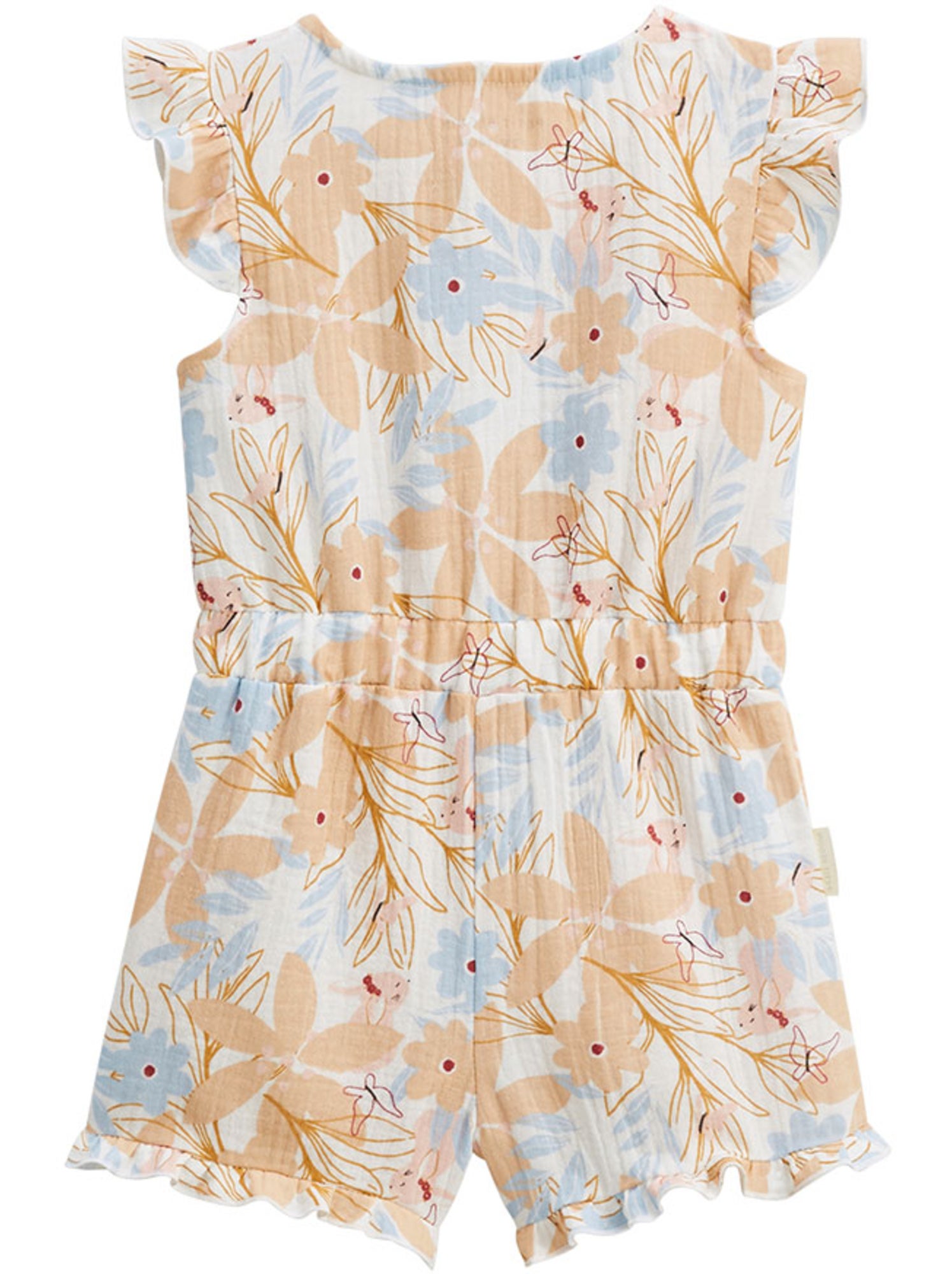 Combishort bébé en gaze de coton praline - Orange