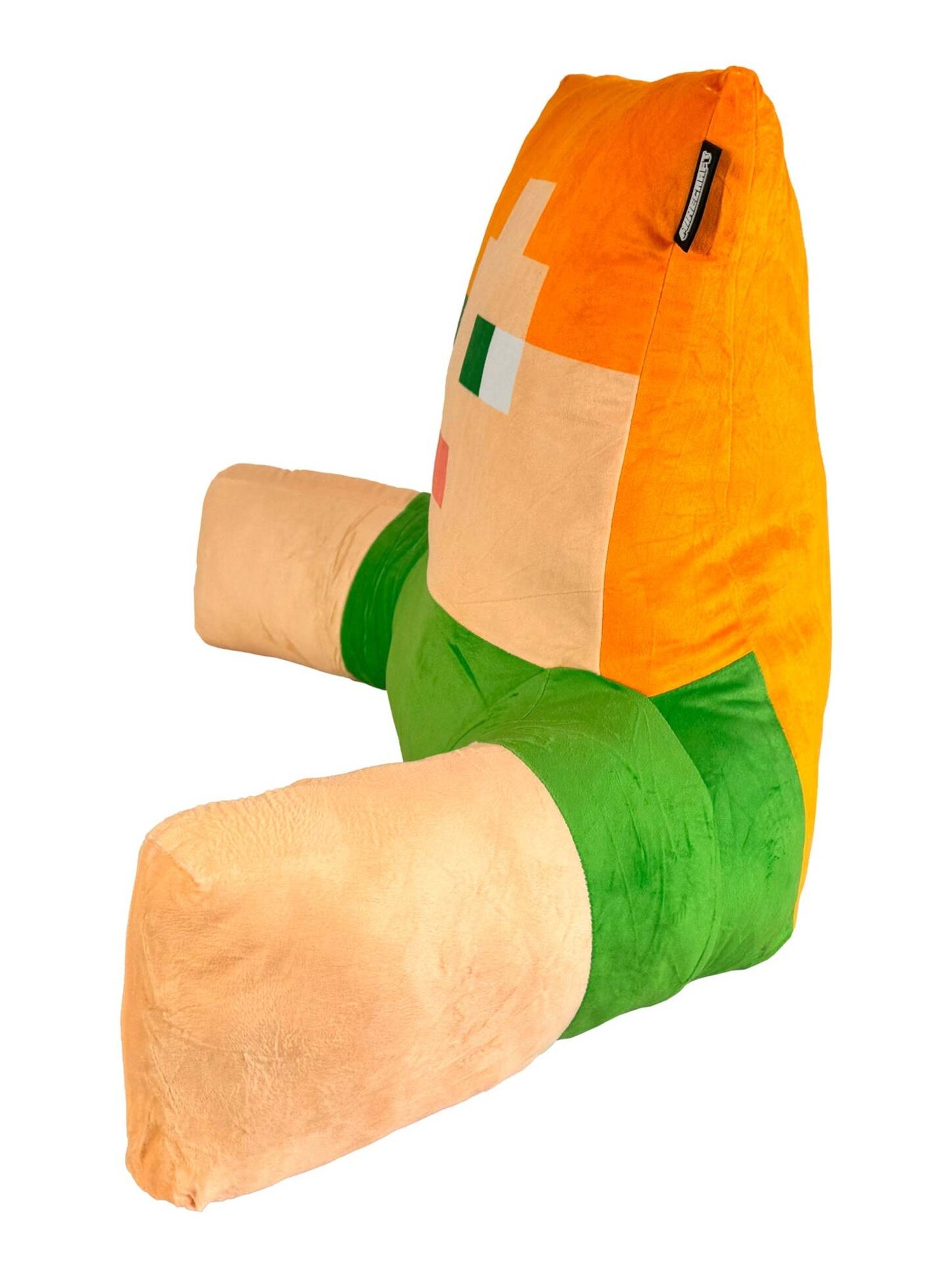 Coussin de lecture Alex avec dossier haut et accoudoirs 'Roba' - Minecraft - Vert/Orange