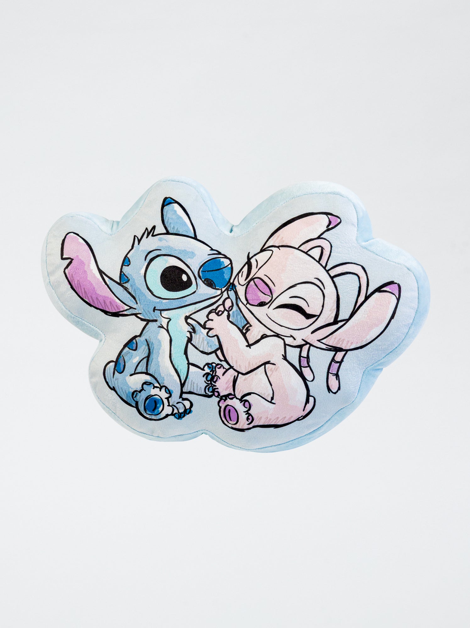 Coussin 'Disney' en forme de 'Stitch et Angele' - Rose
