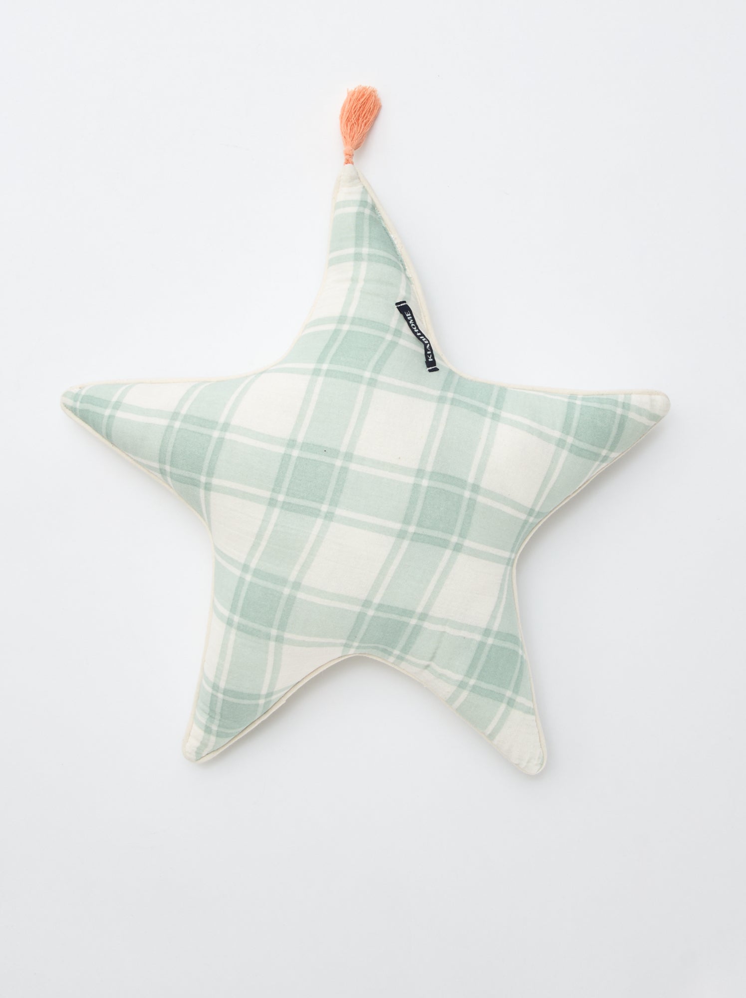 Coussin étoile en gaze de coton (50 x 45 cm) - Vert